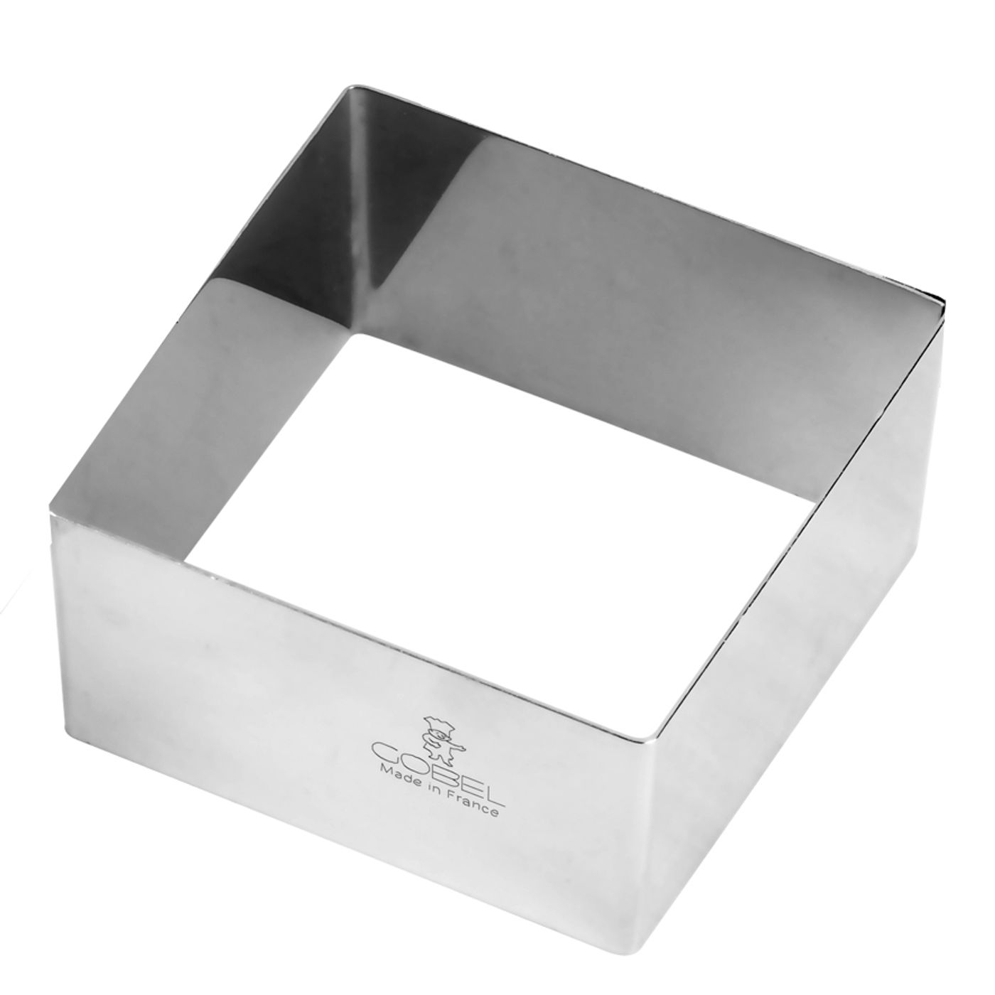 Cercle à mousse carré inox 7 x 7 cm