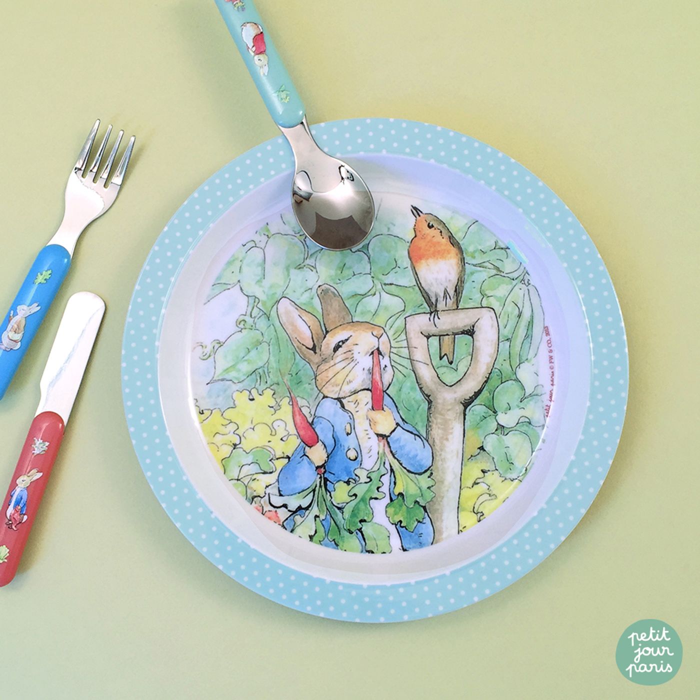 Set de 3 couverts Pierre Lapin
