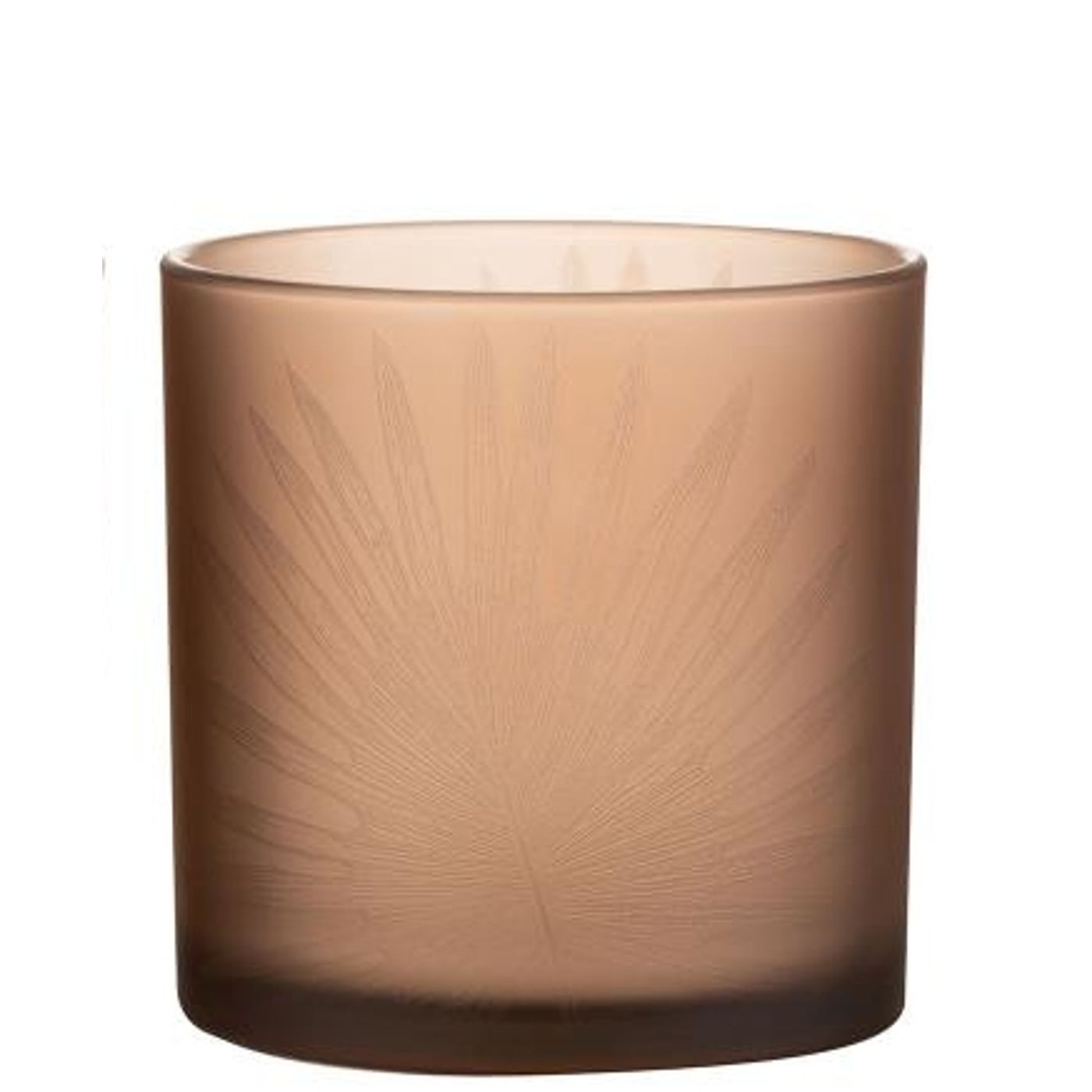 photophore feuille beige 15 cm