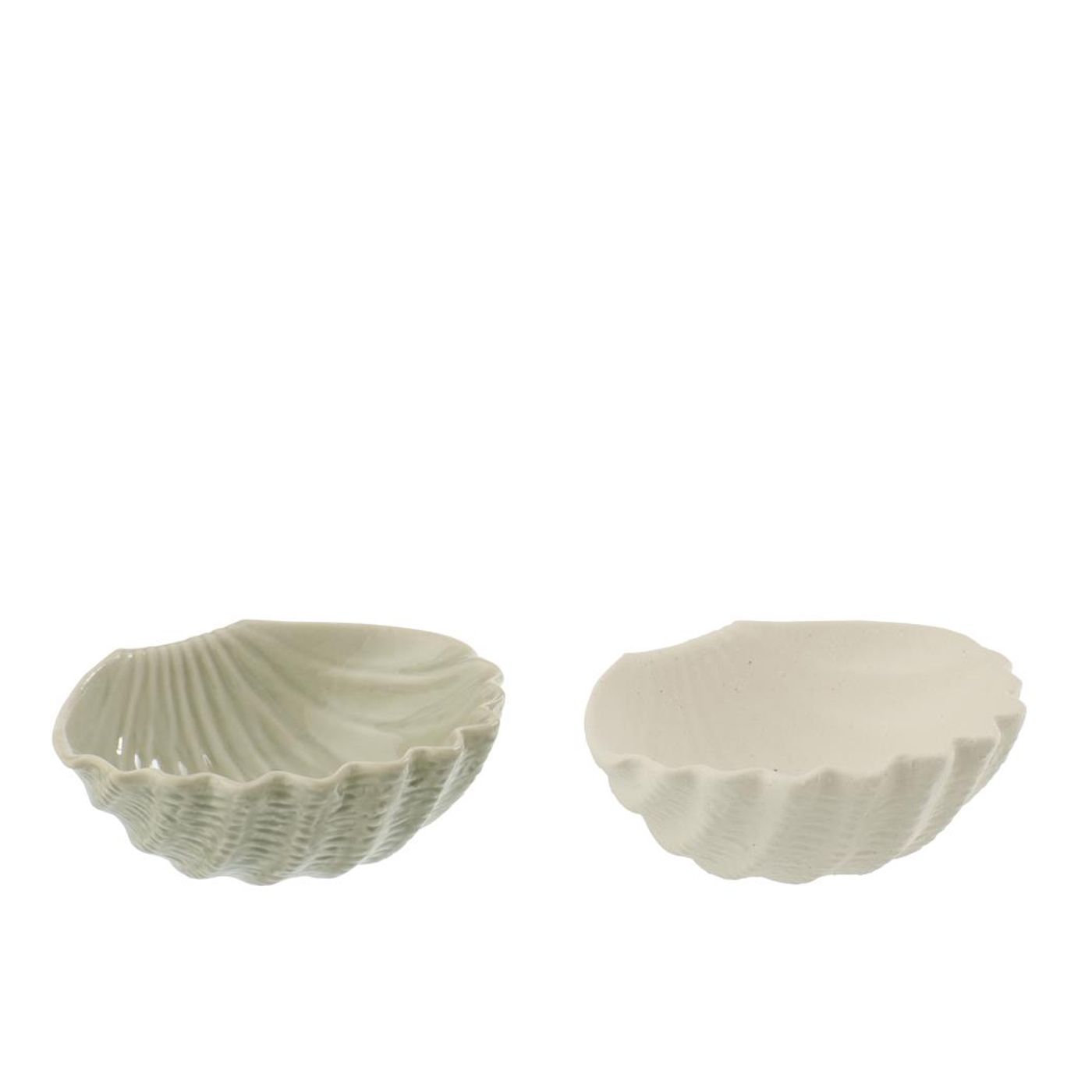 Coupelle coquillage grès blanc ou olive