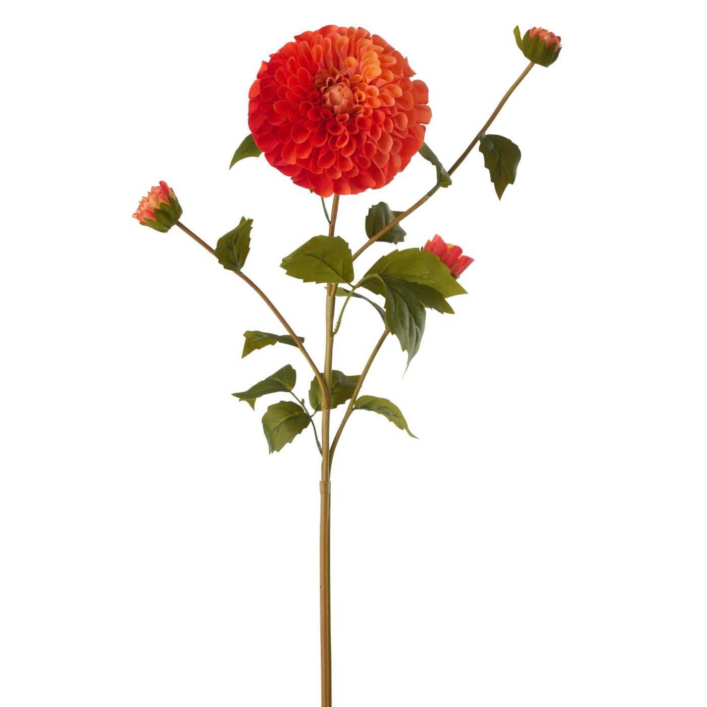 Fleur tissu Dahlia orange H.77 cm