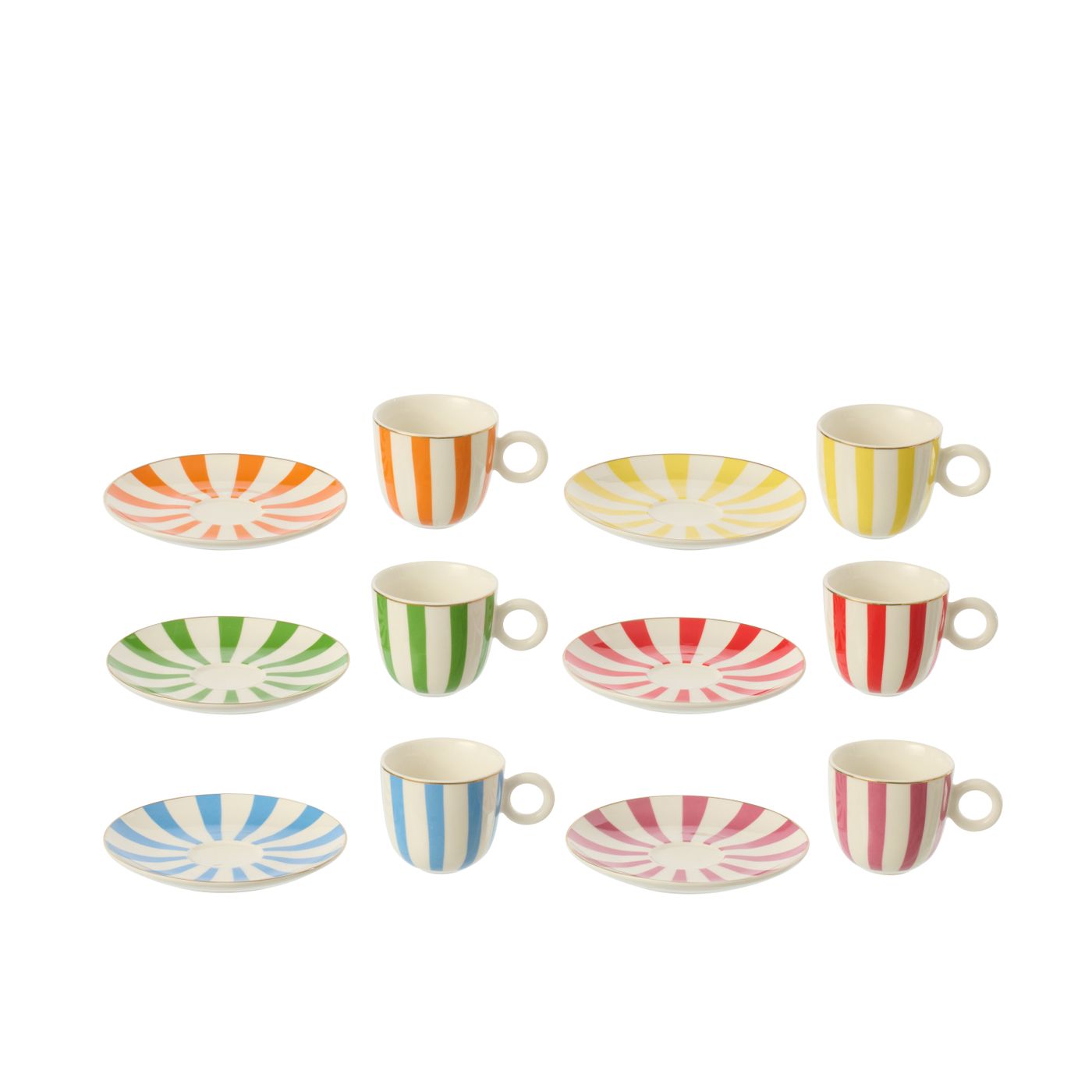 Coffret 6 tasses et sous-tasses 85 ml