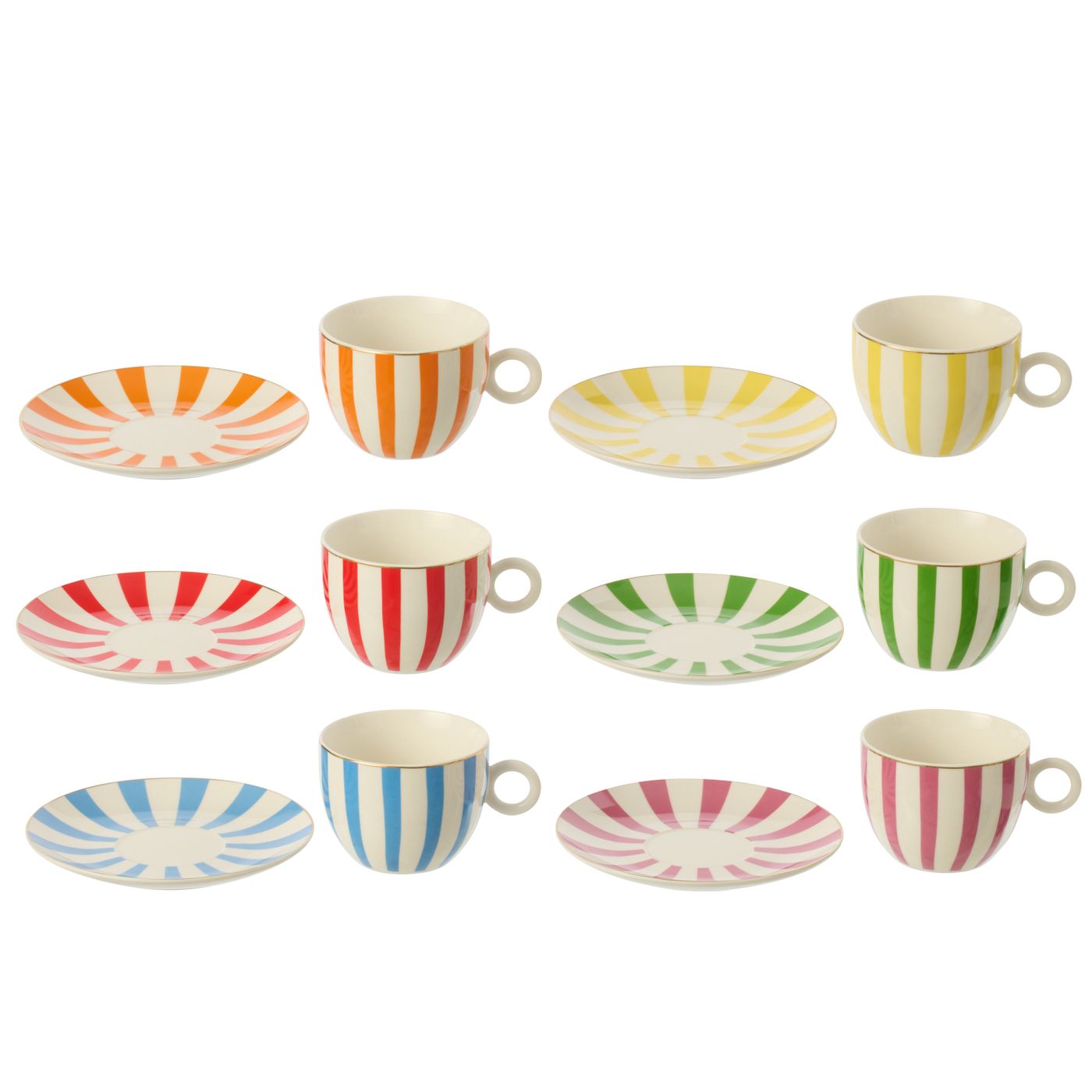Coffret 6 tasses et sous-tasses 230 ml