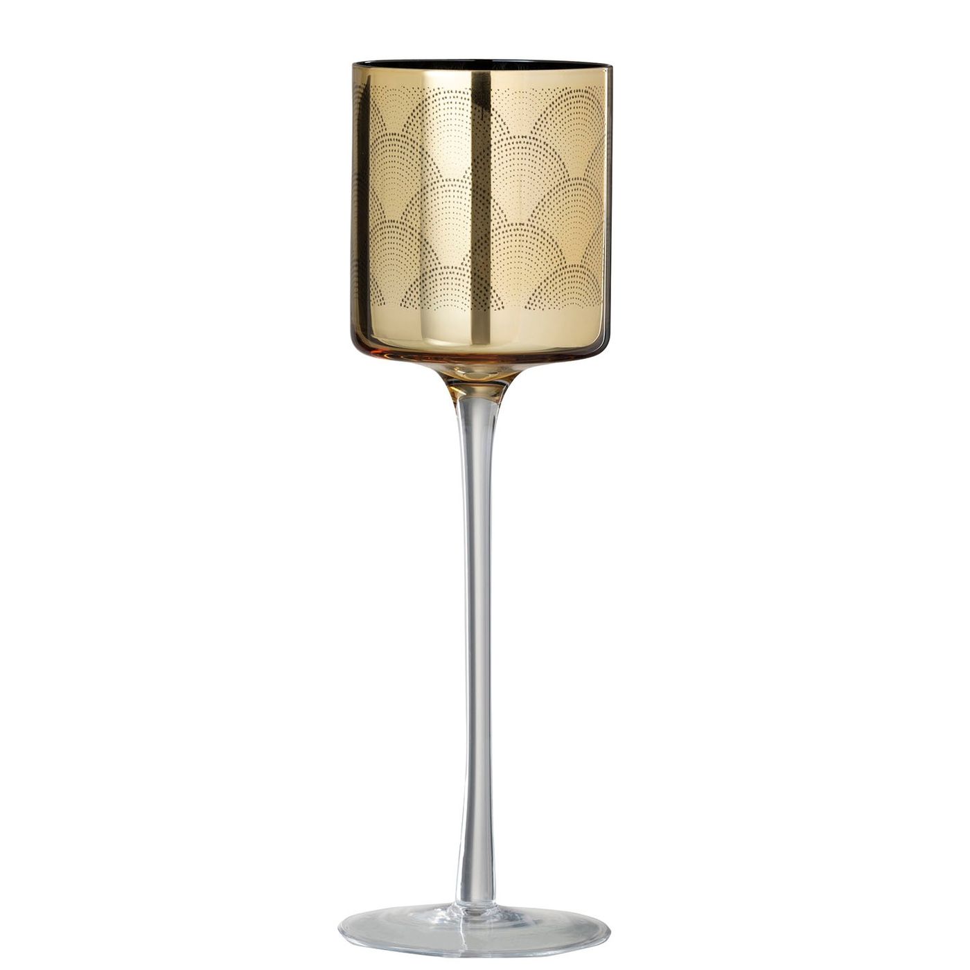 Photophore sur pied Gatsby Or 9x9x30cm