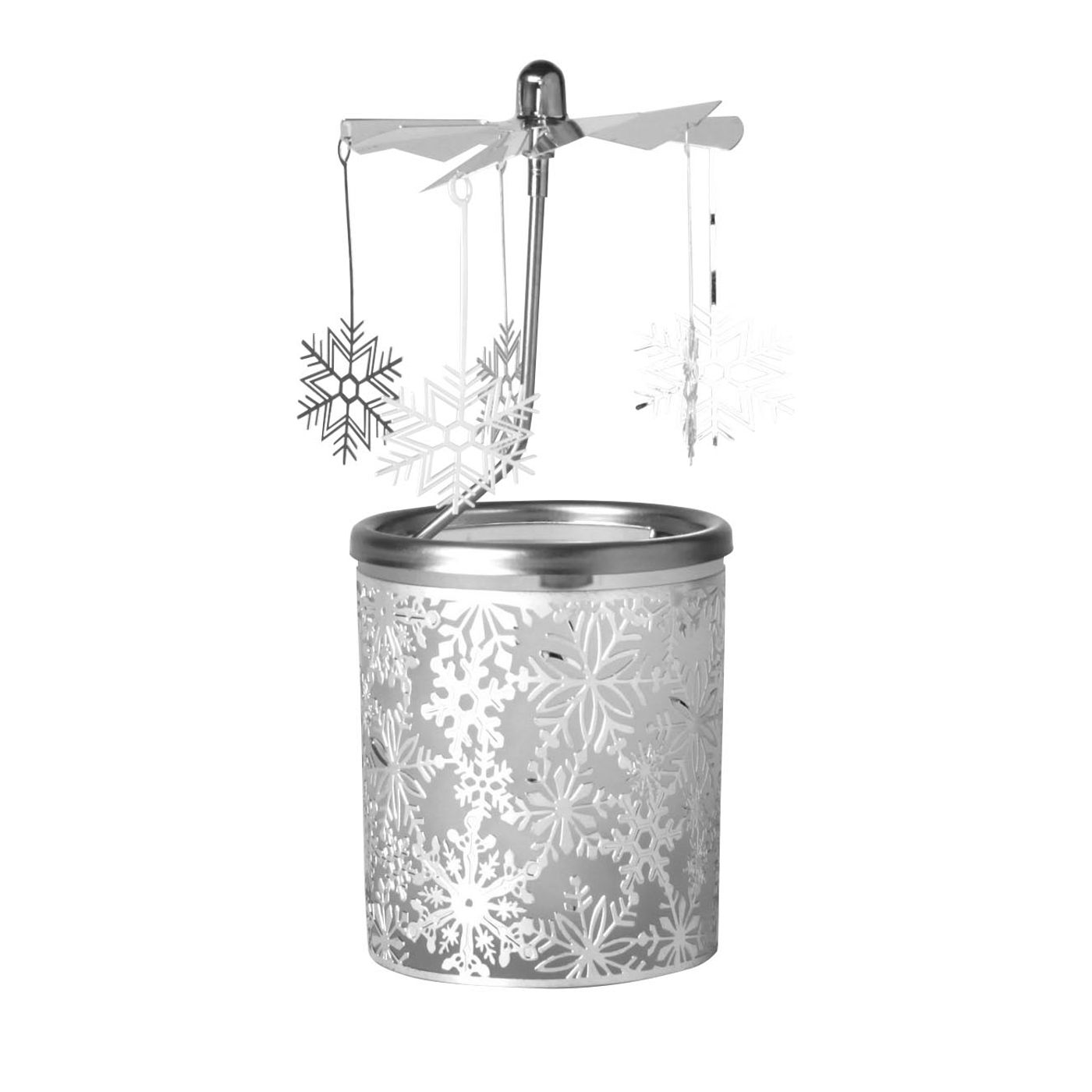 Photophore carrousel Flocon de neige