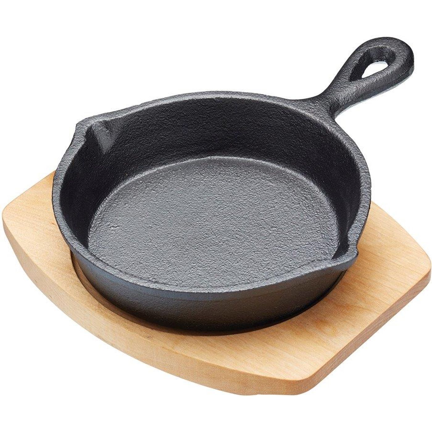 Mini poêle en fonte 15 cm avec support bois