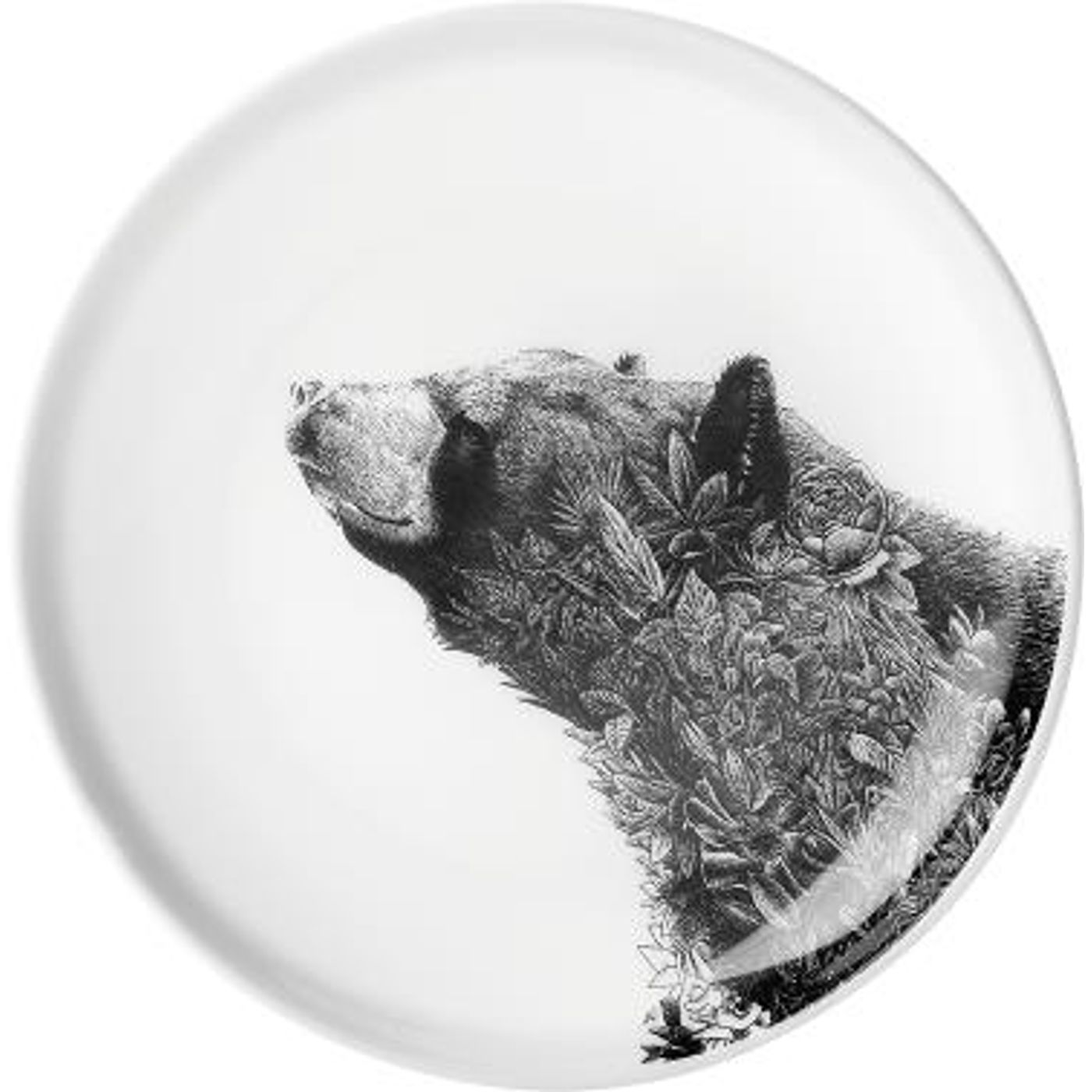 Assiette Marini Ferlazzo Ours Noir 20 cm