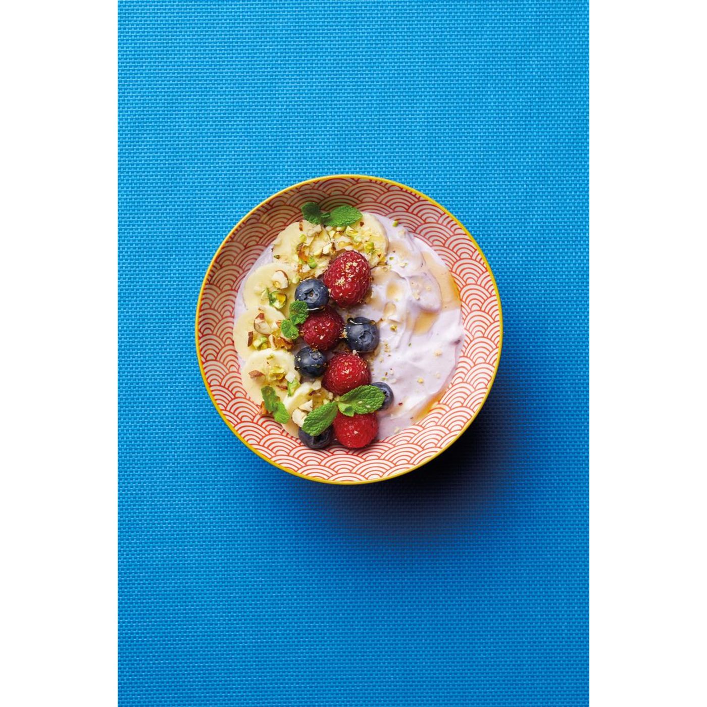 Bol Buddha bowl - motifs arqués bleus