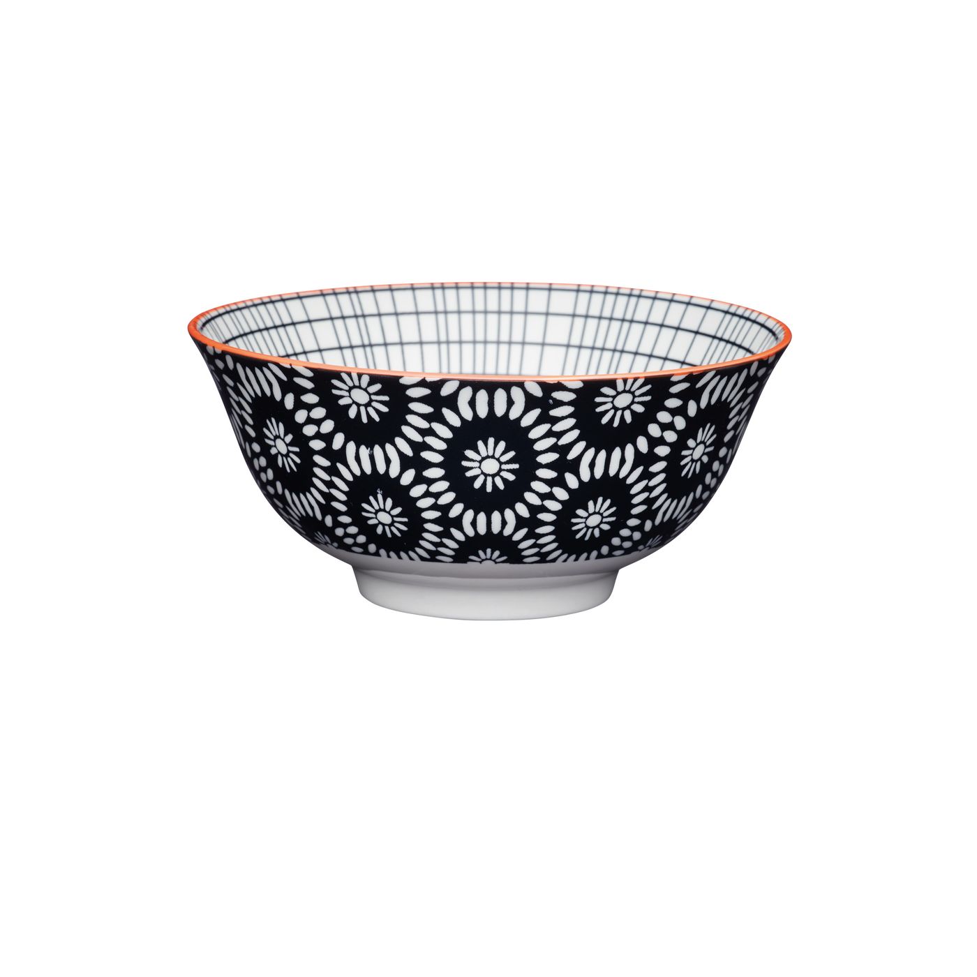 Bol Buddha bowl - motifs géométriques noir