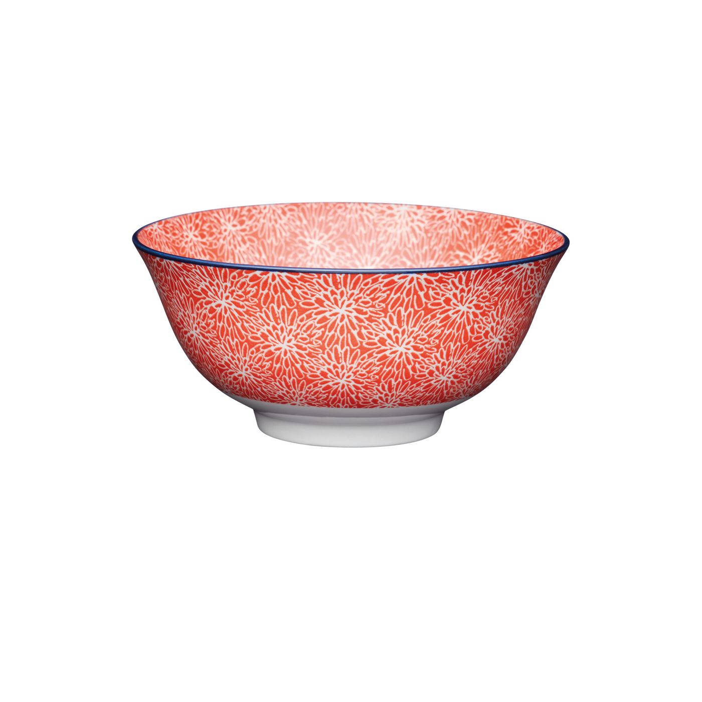 Bol Buddha bowl - motif floral rouge