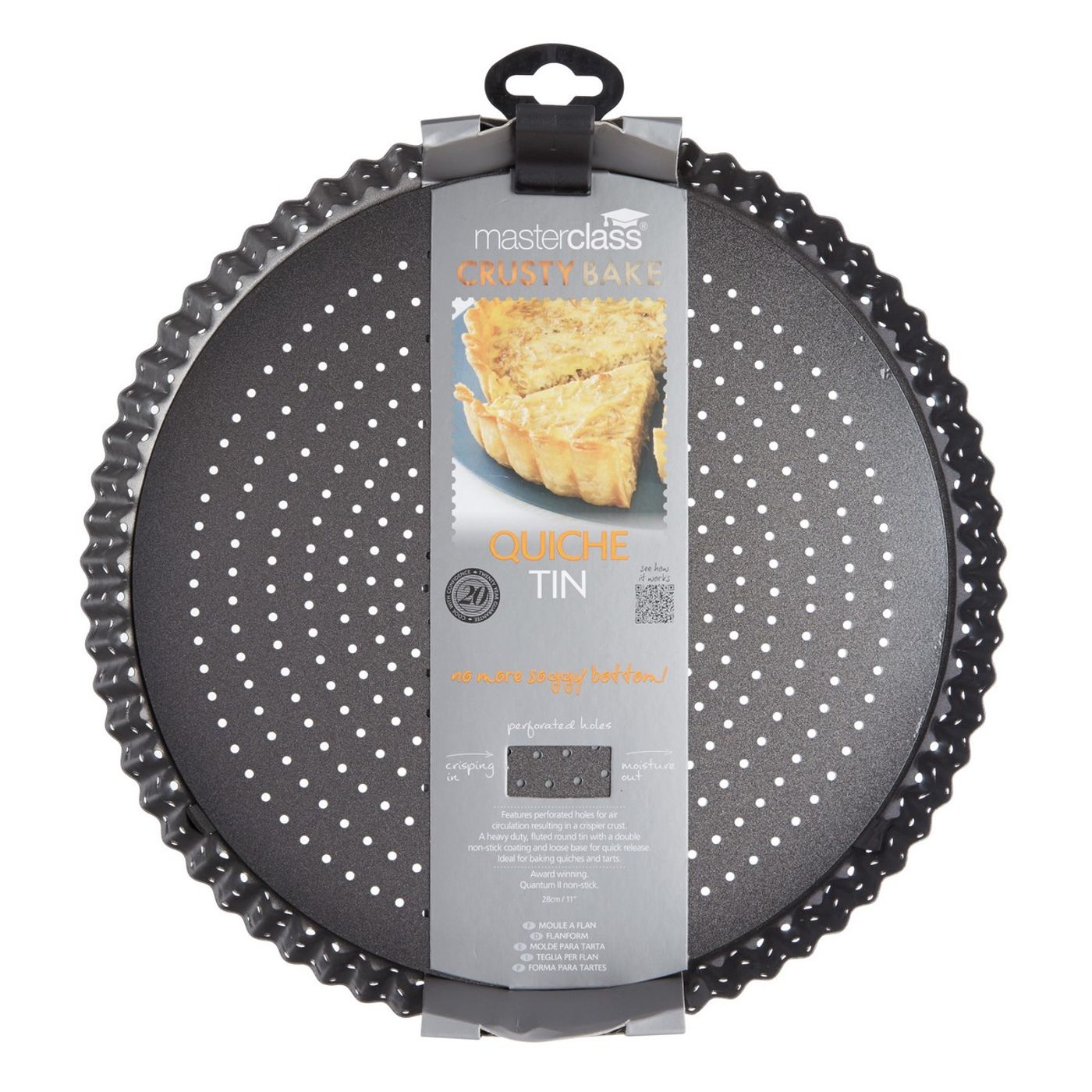 Moule à tarte amovible 28cm CRUSTY BAKE