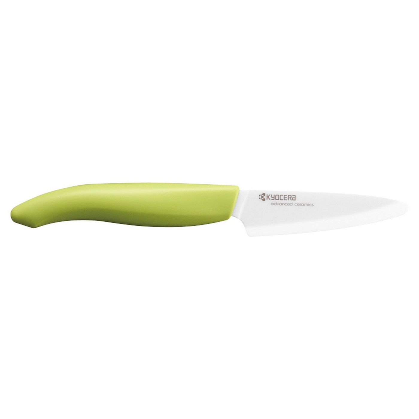 Couteau d'office en céramique manche verte 7,5 cm