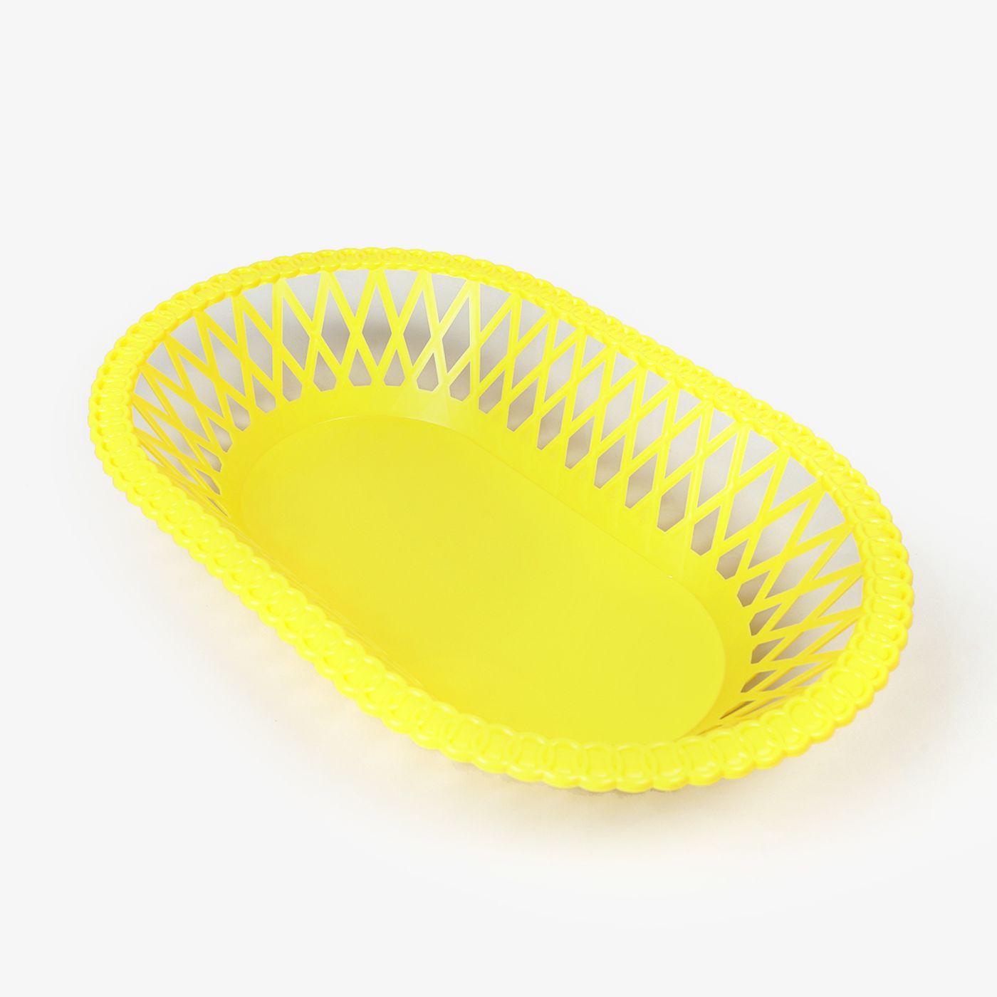 Corbeille 1970'S jaune 31 x 20 x 5,5 cm