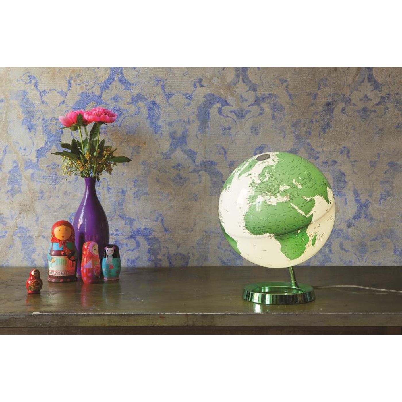 Globe lumineux vert