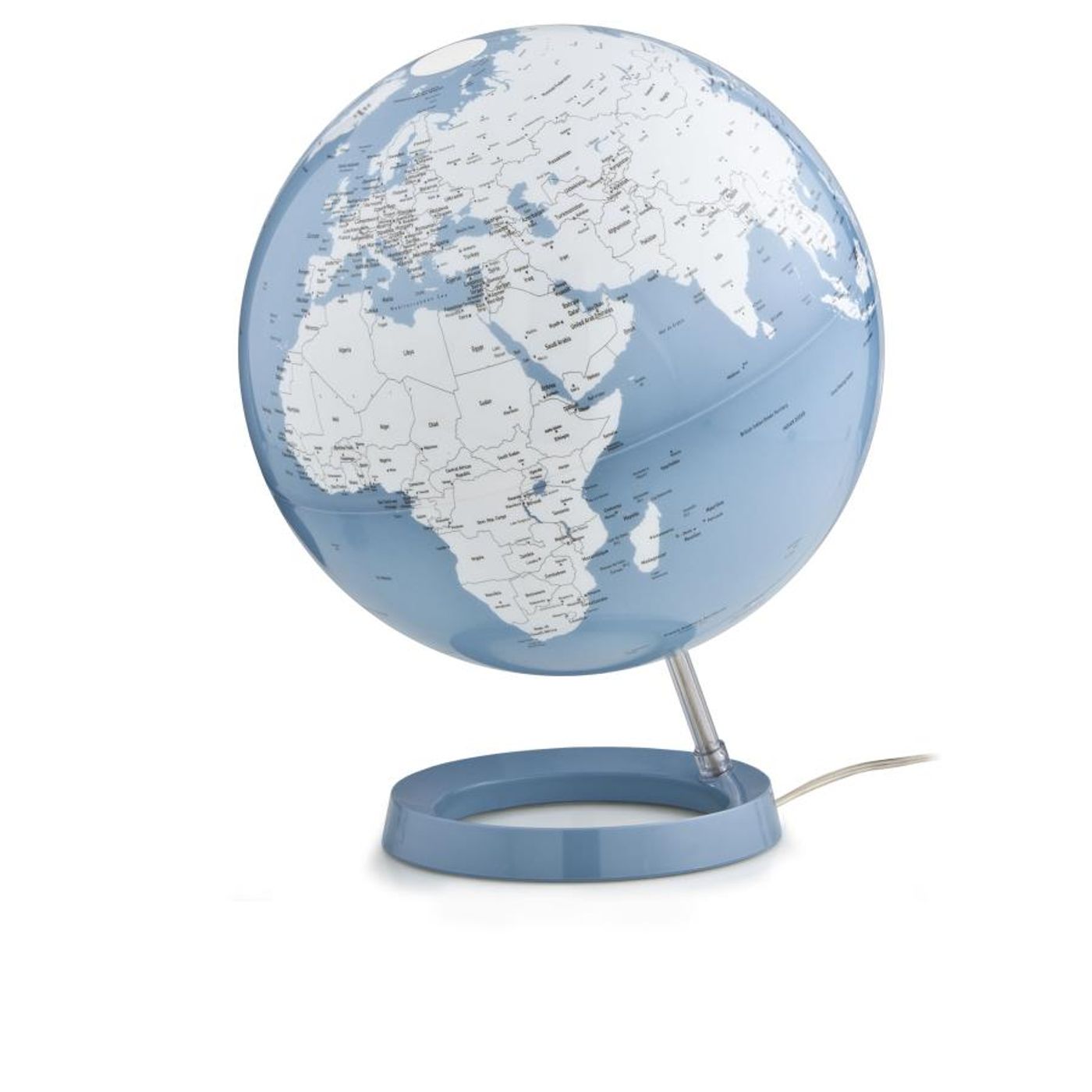 Globe lumineux bleu azur