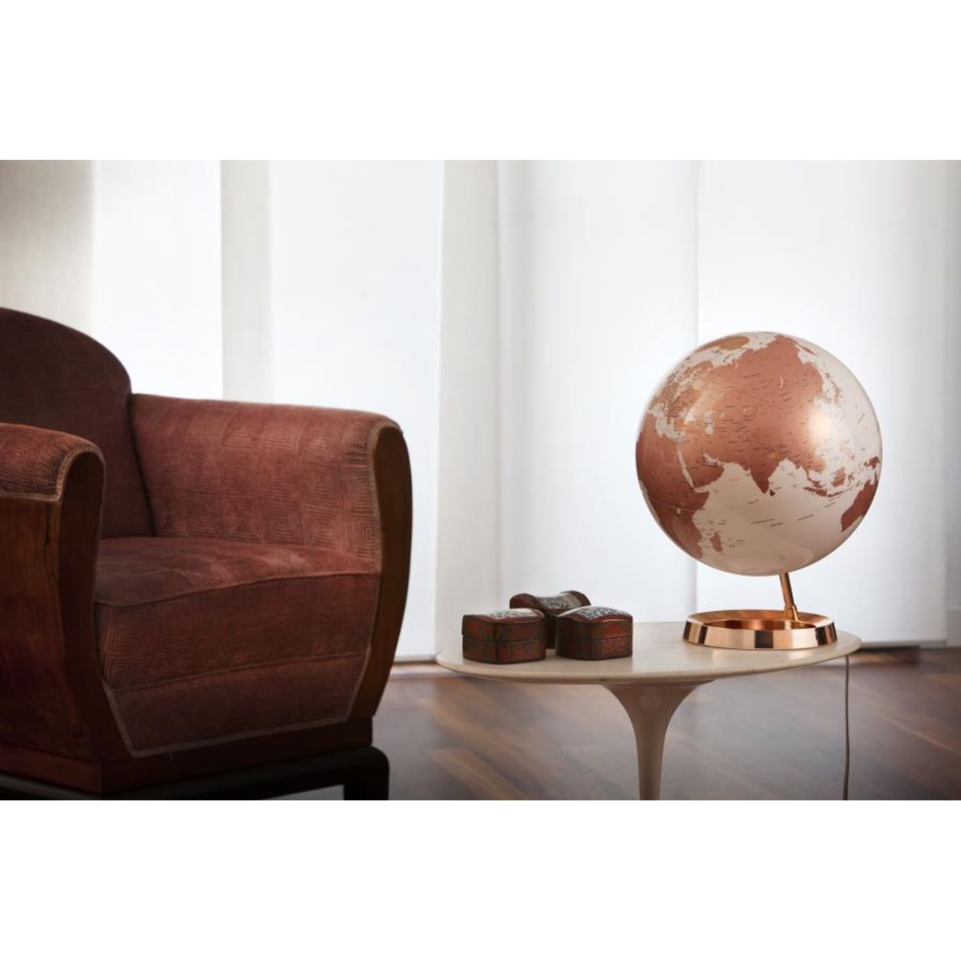 Globe lumineux cuivre