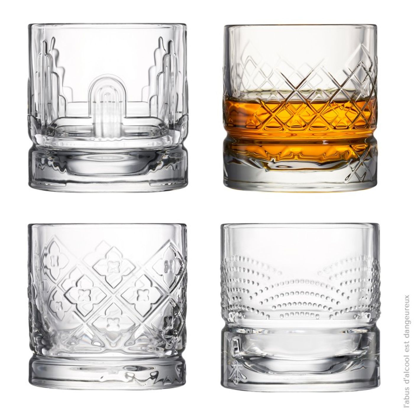 Deux Verres à Whisky Pivotants Avec Motif "Rose Des Vents" - Idée Cadeau élégante Pour Les Soirées