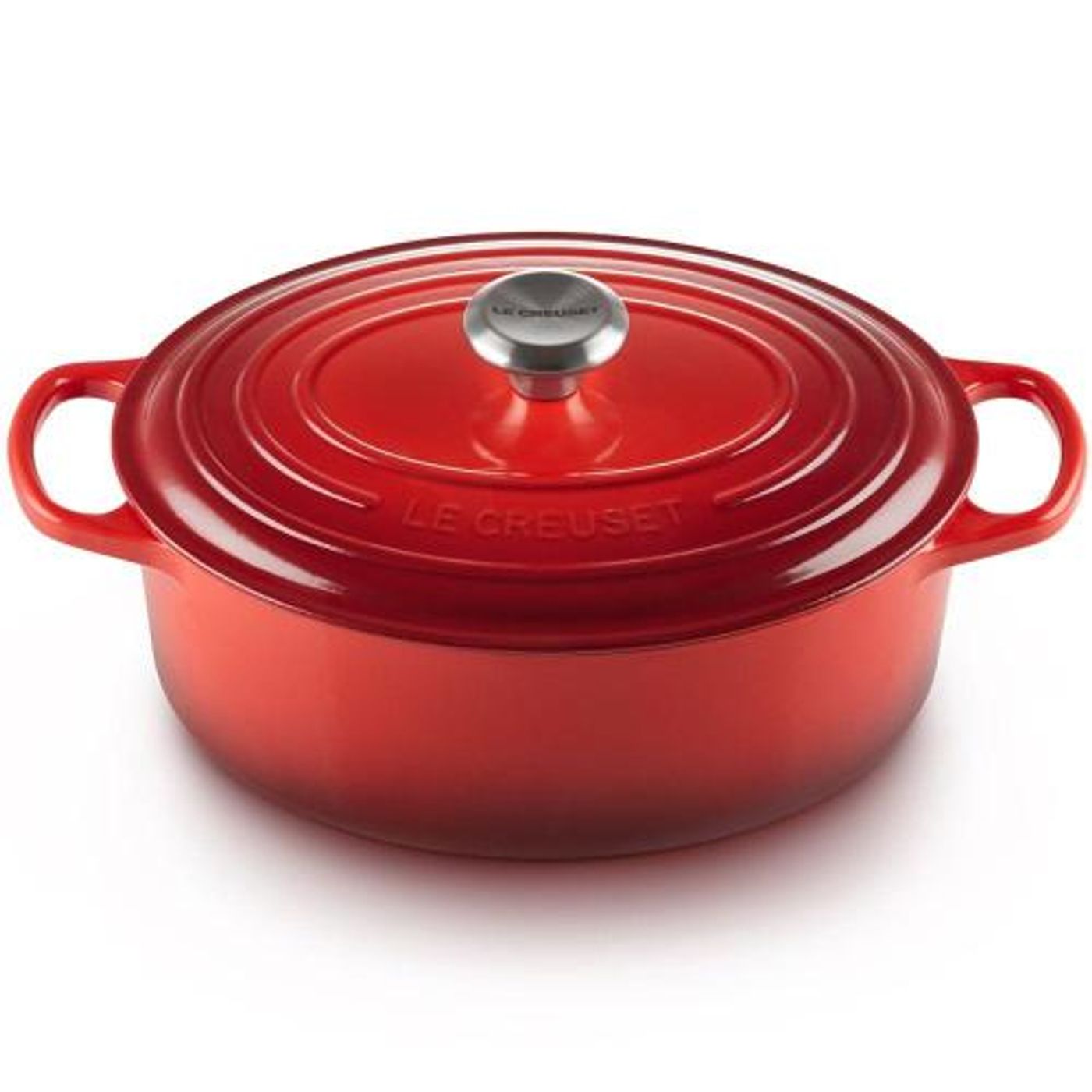 Cocotte ovale en fonte Cerise 35 cm