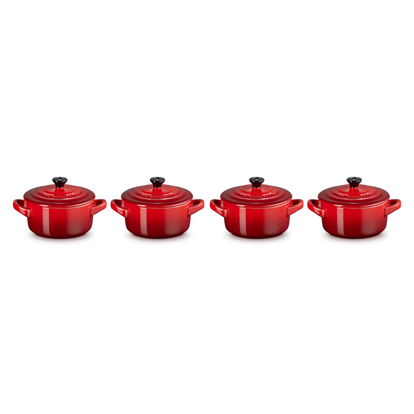 Set de 4 mini-cocottes en céramique