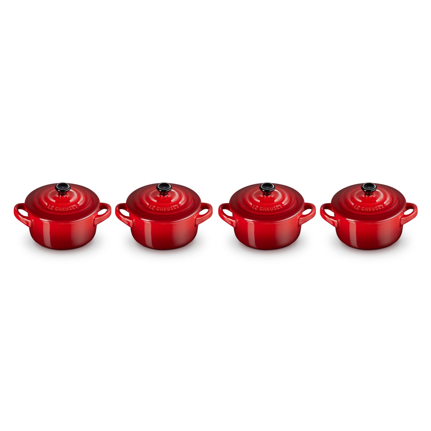 Set de 4 mini-cocottes en céramique