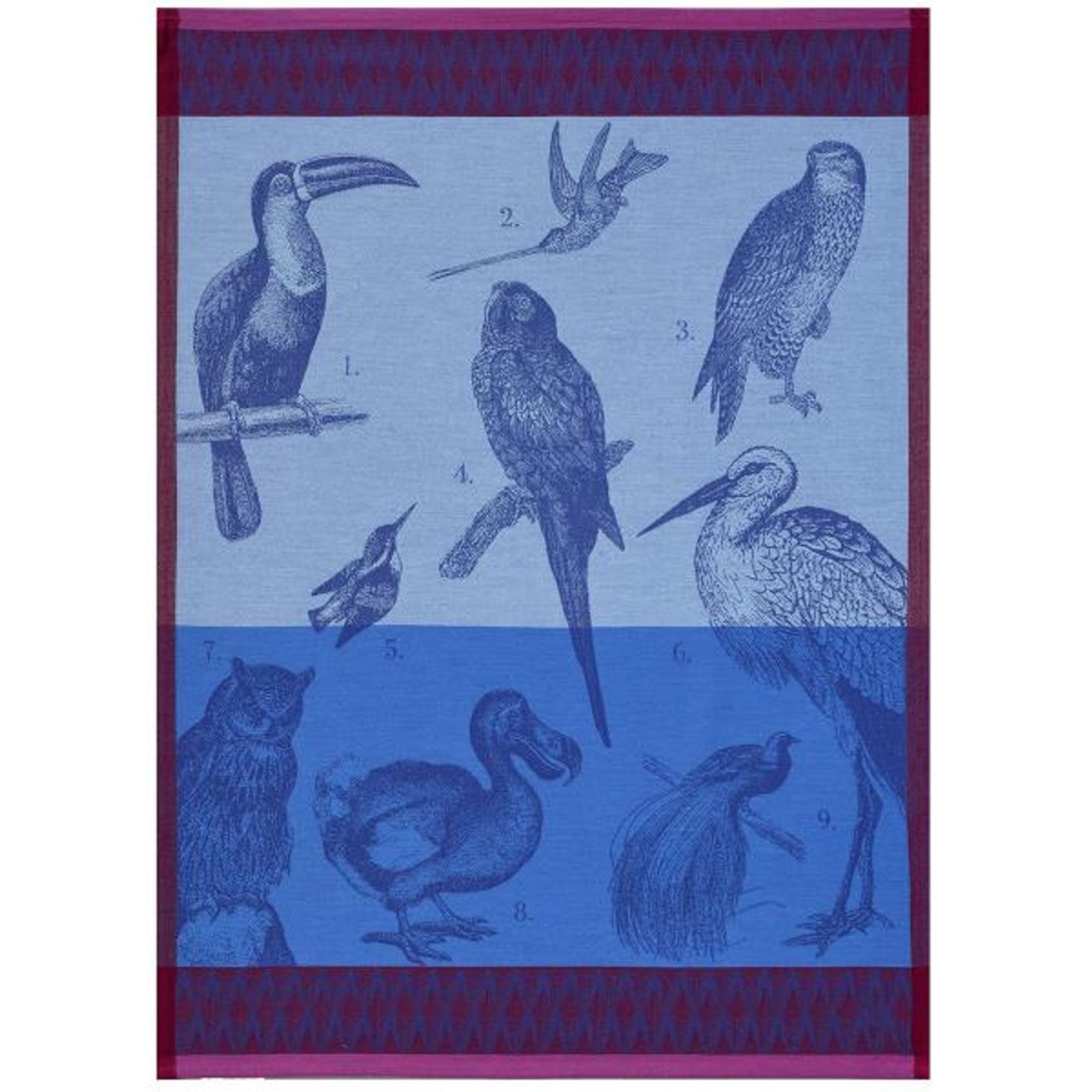 Torchon Le Jacquard Français Équateur Perroquet 80 X 60 Cm - Coton Premium Fabriqué En France