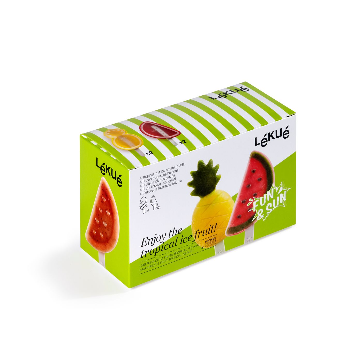 Moule à glace fruits tropicaux - set de 4