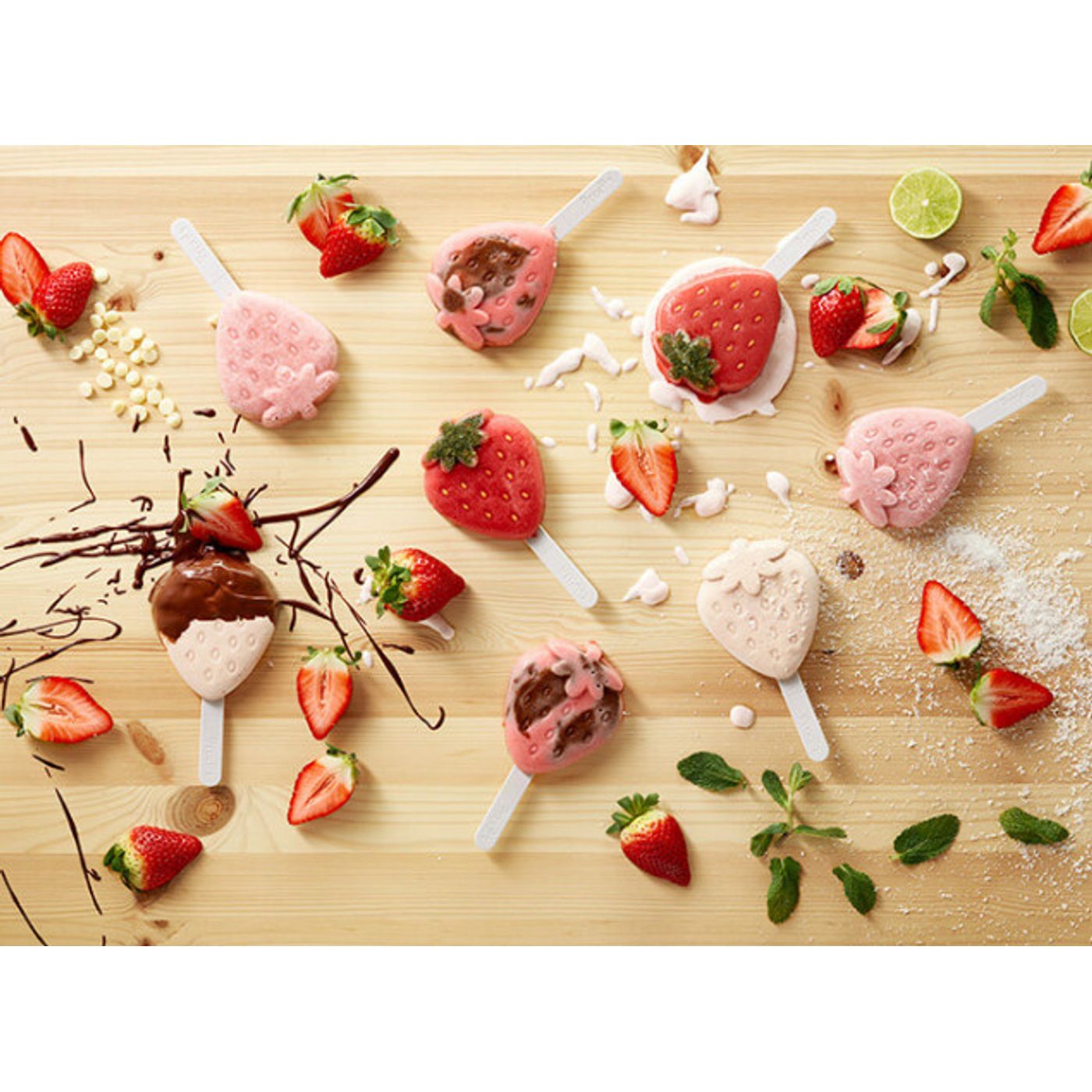 Moule à glace fraise