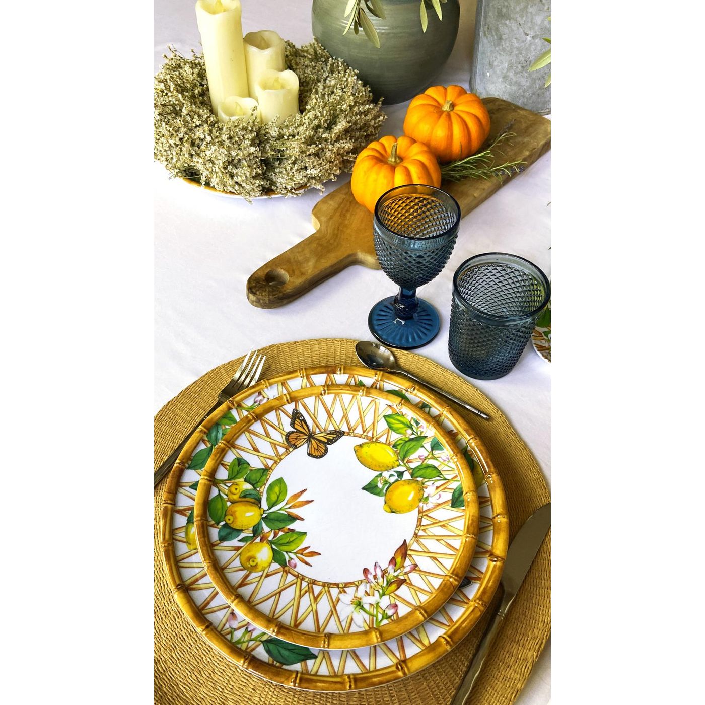 Assiette dessert en mélamine Capri 23 cm