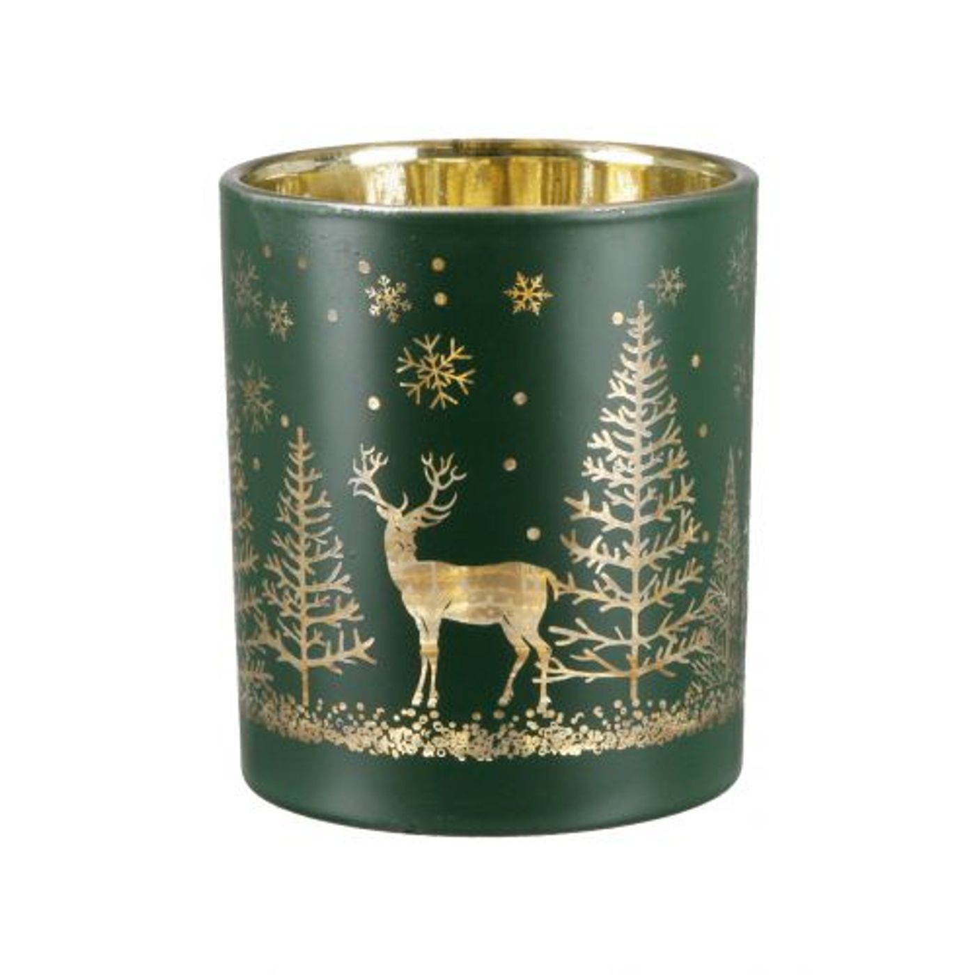 Bougeoir Sapin en verre H8cm