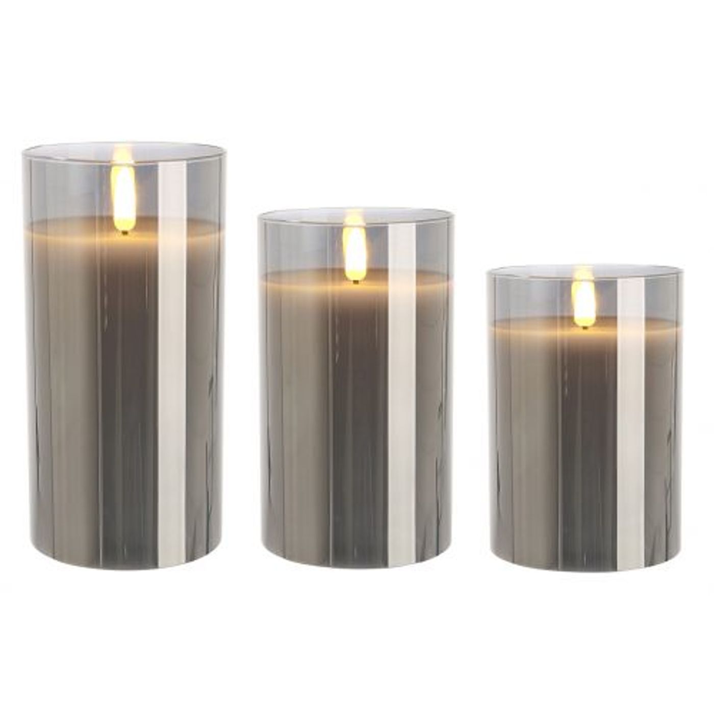 Bougie à LED en cire véritable 22,5 cm, LED imitation flamme