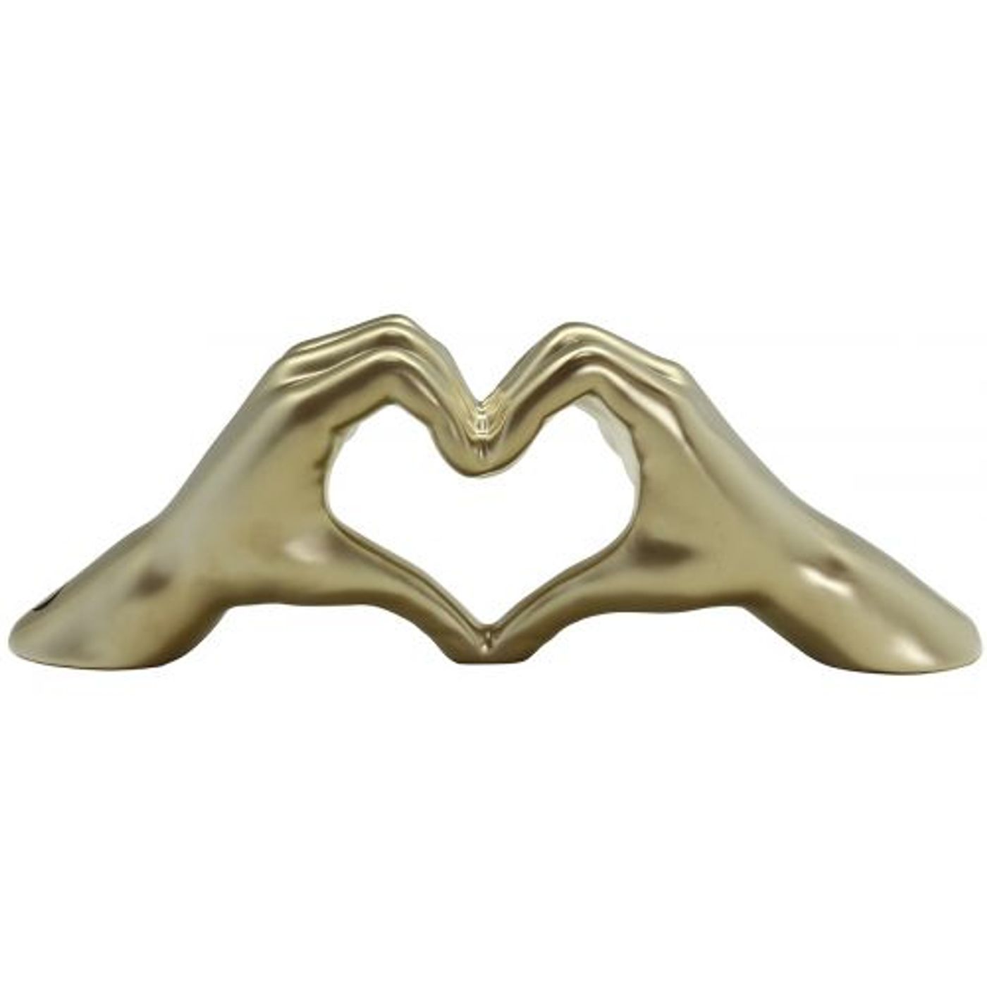 Sculpture main coeur doré