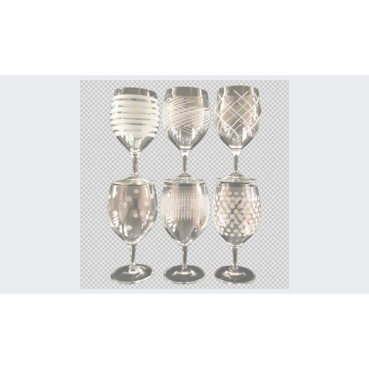 6 verres à pied rose OSLO 33 CL
