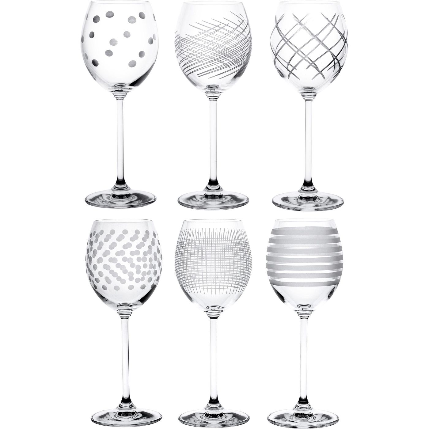 6 verres à pied vin OSLO 26cl