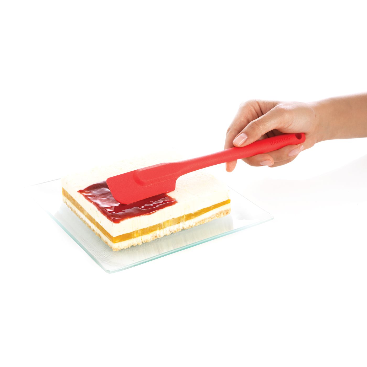 Demi-spatule maryse silicone rouge 25,5 cm