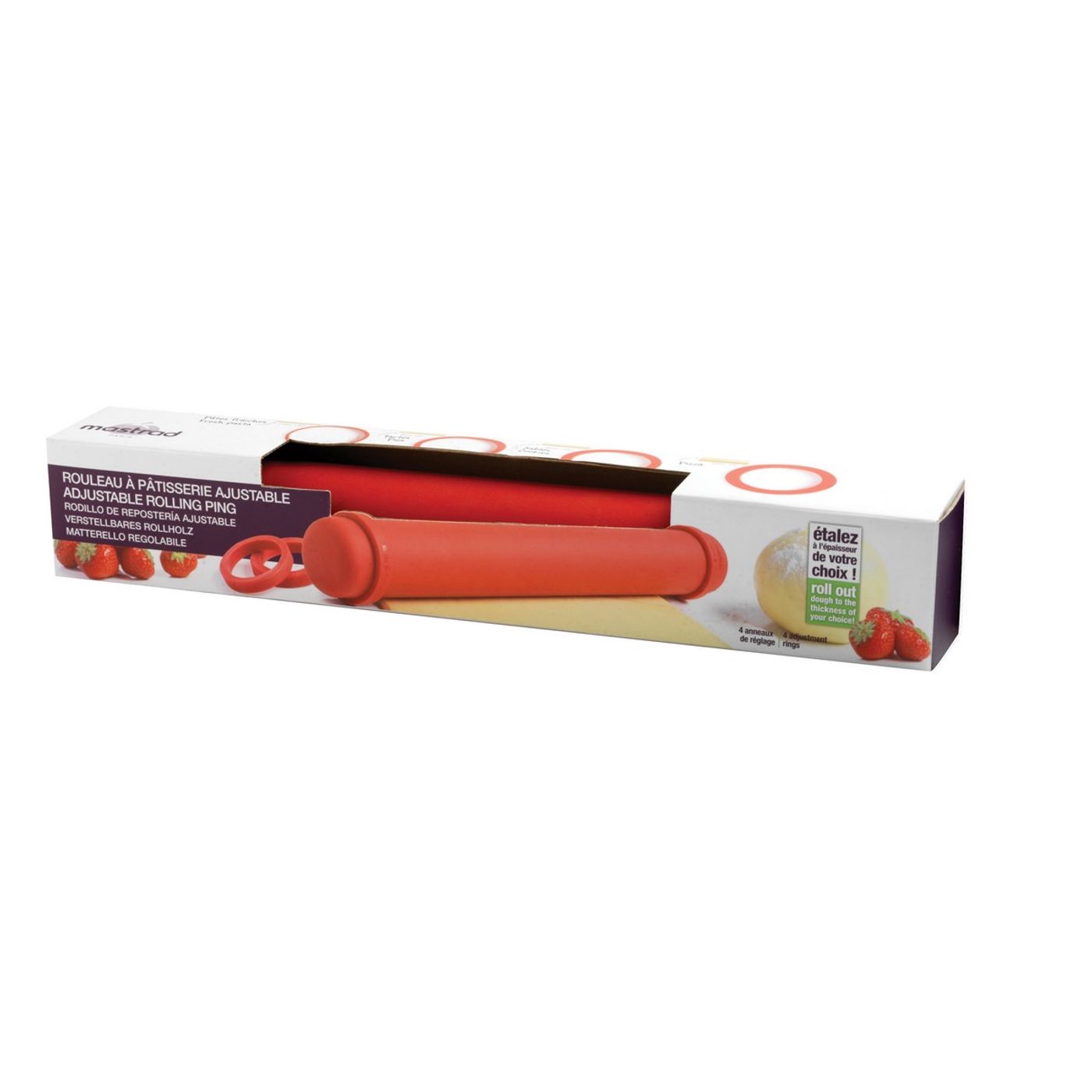 Rouleau à pâtisserie réglable