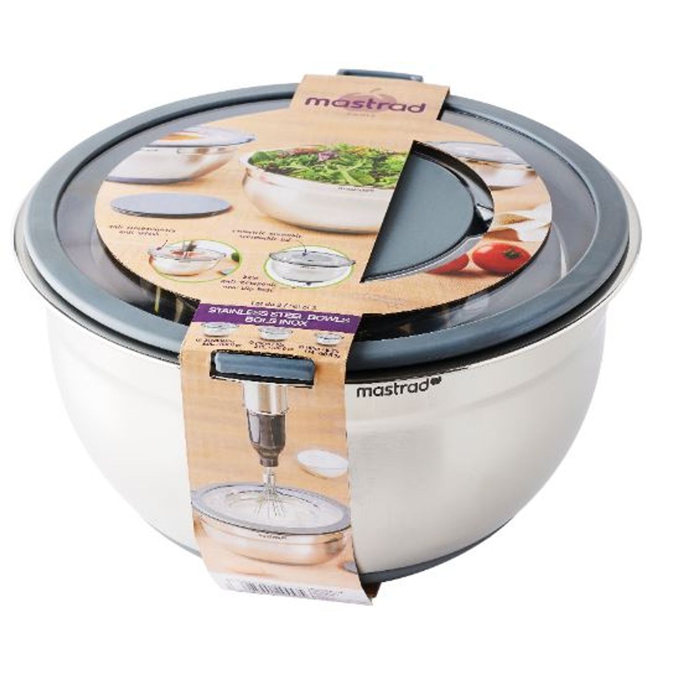 Bol mixeur fond silicone 24 cm + couvercle
