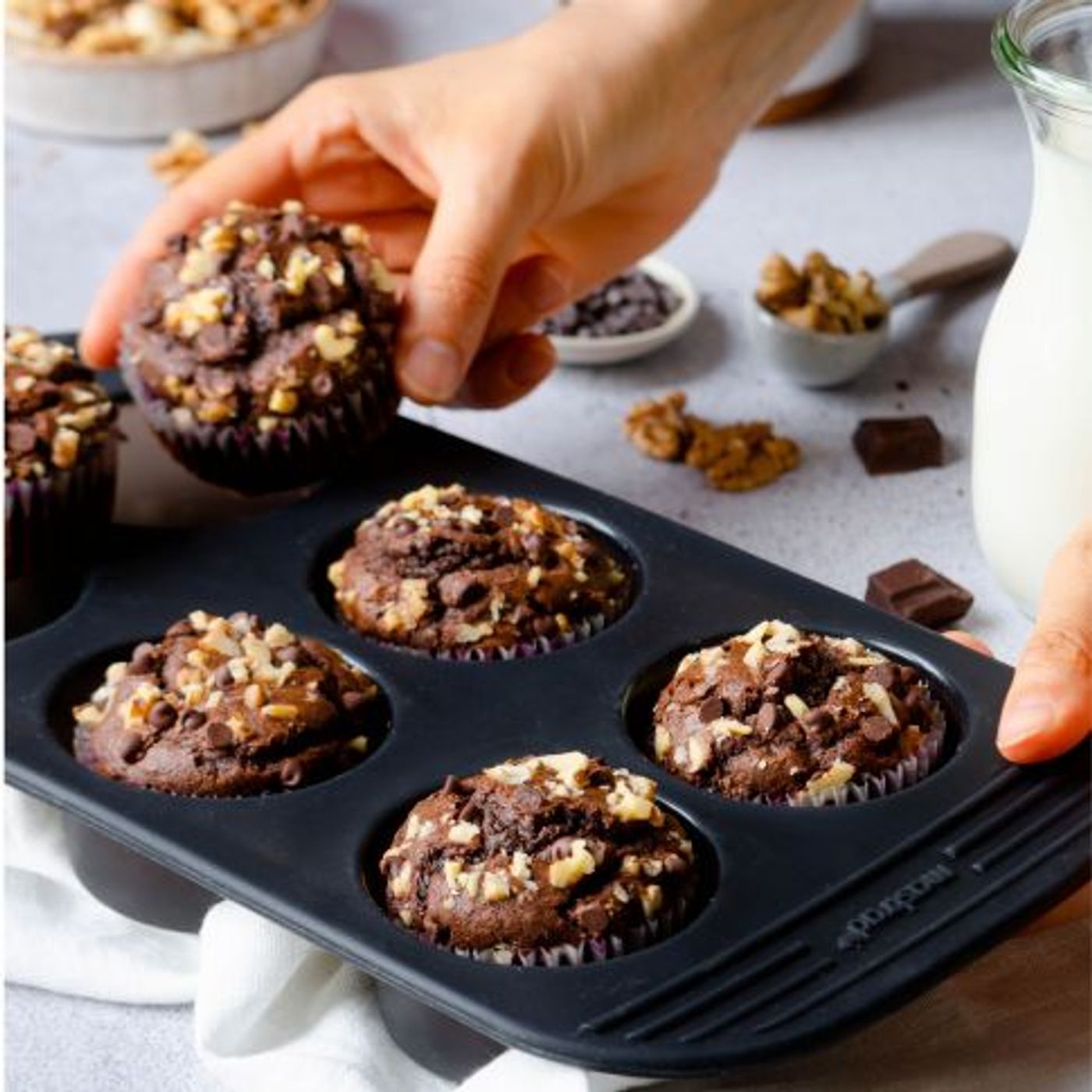 Moule à 6 muffins en silicone