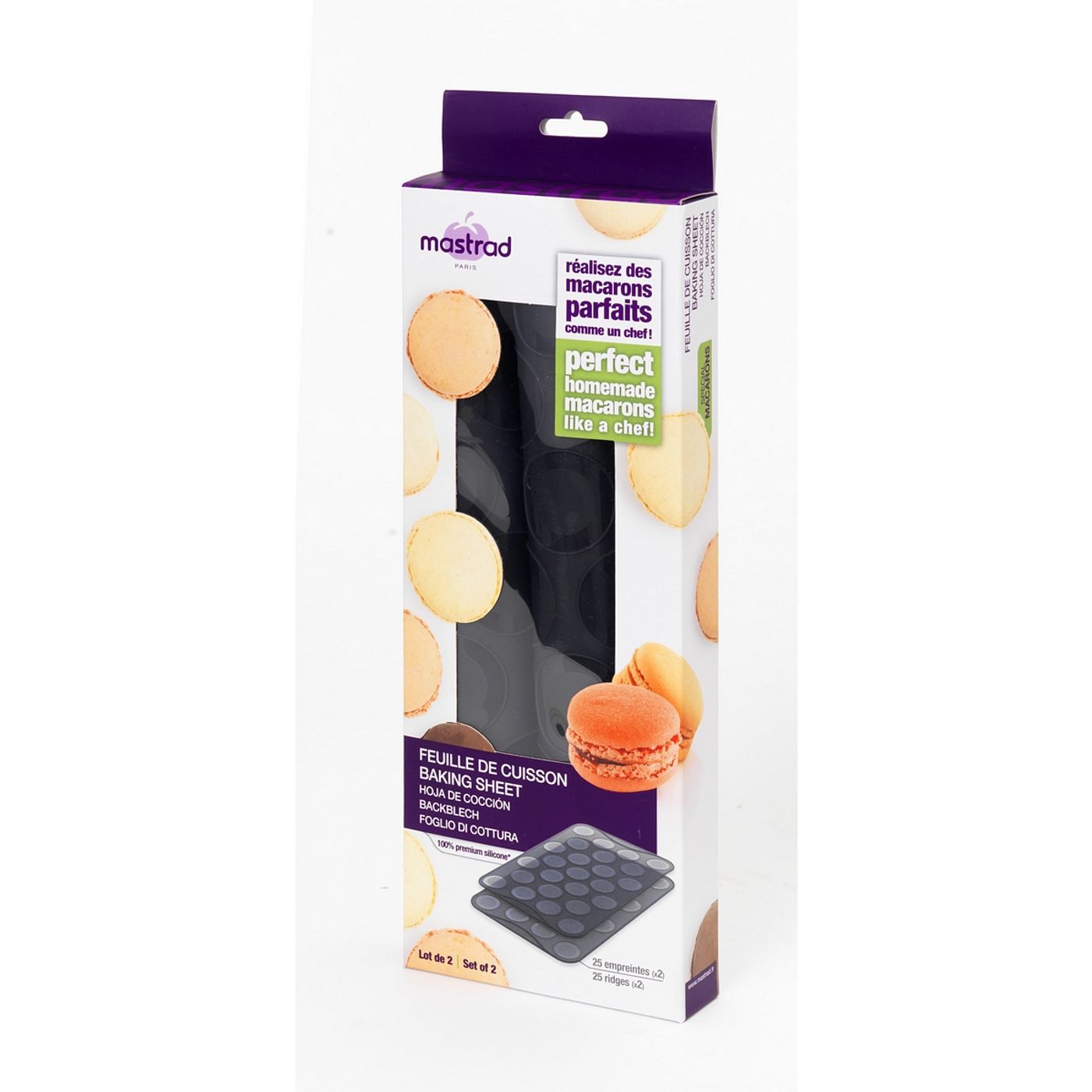 Feuille de cuisson Mastrad macarons 30x20x1 cm