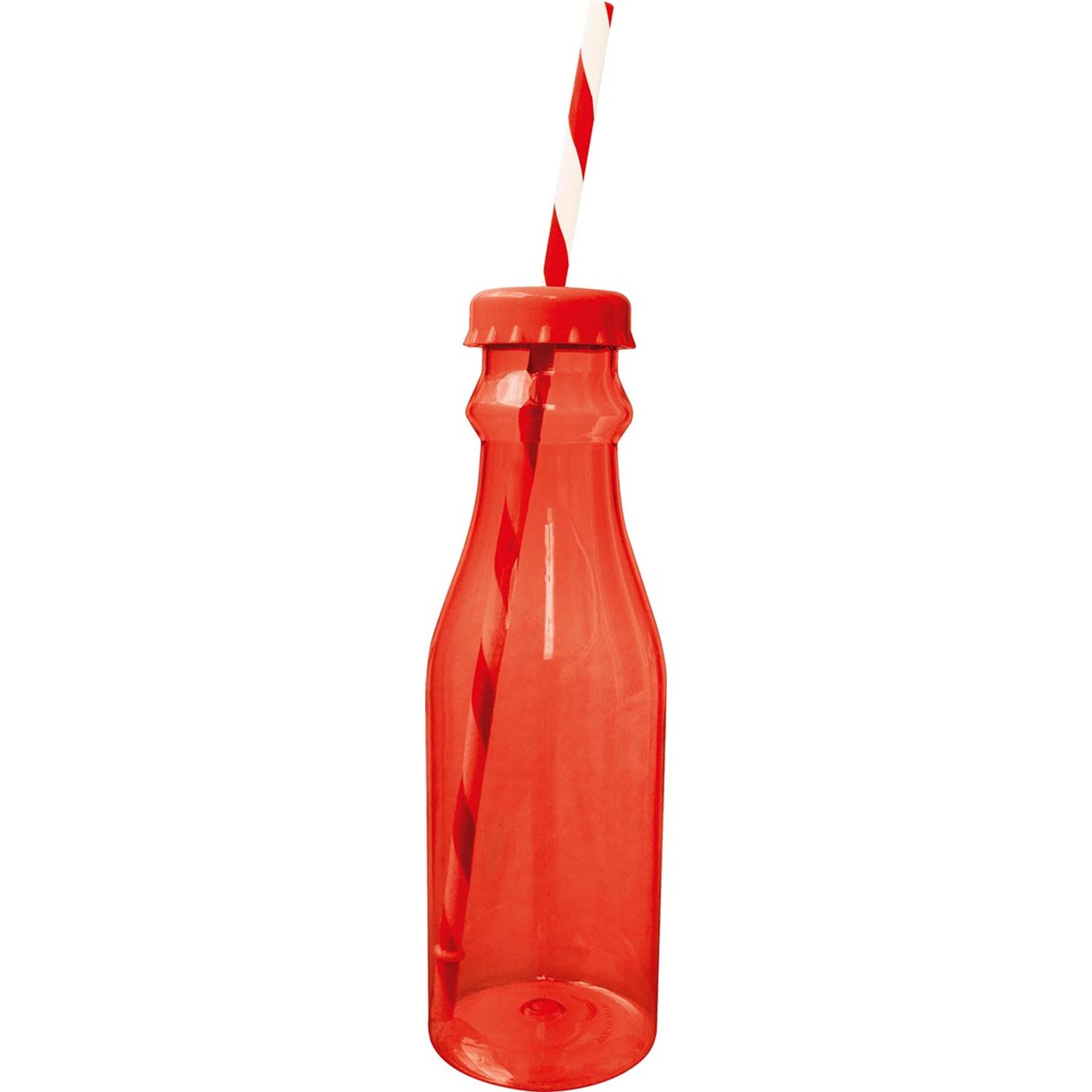 Bouteille SODA avec paille rouge