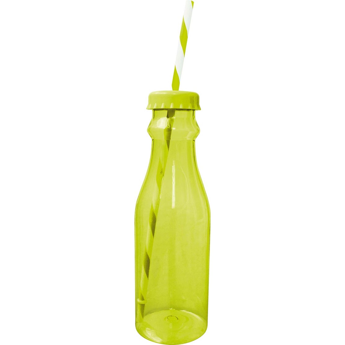 Bouteille SODA avec paille vert