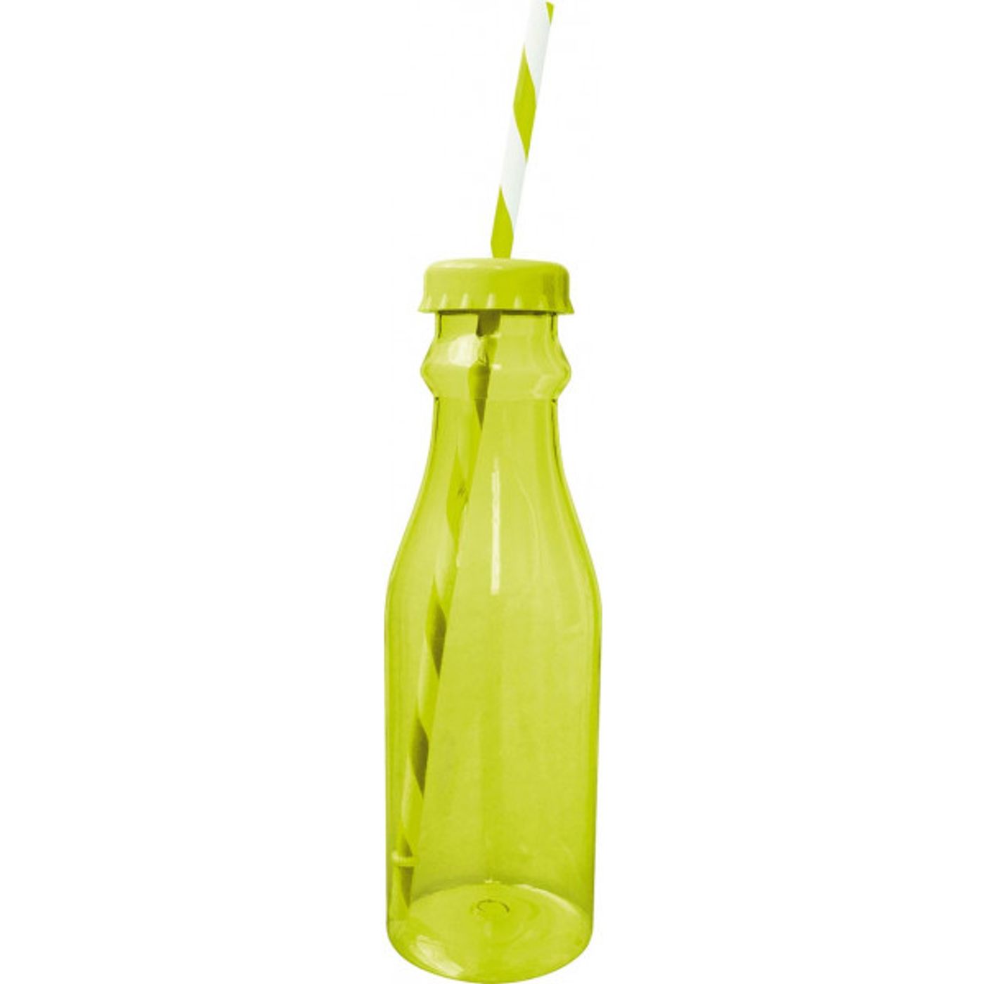 Bouteille SODA avec paille vert