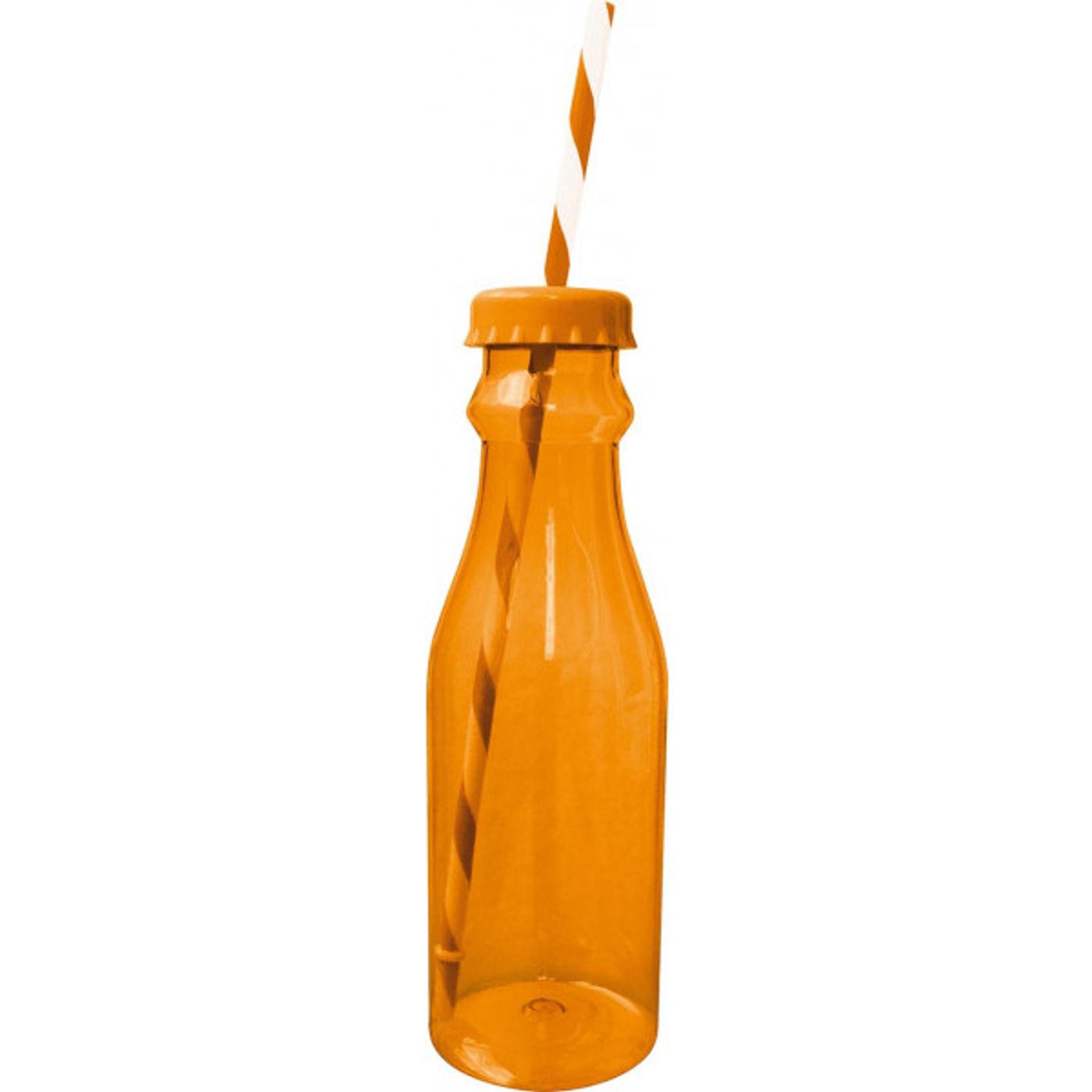 Bouteille SODA avec paille orange