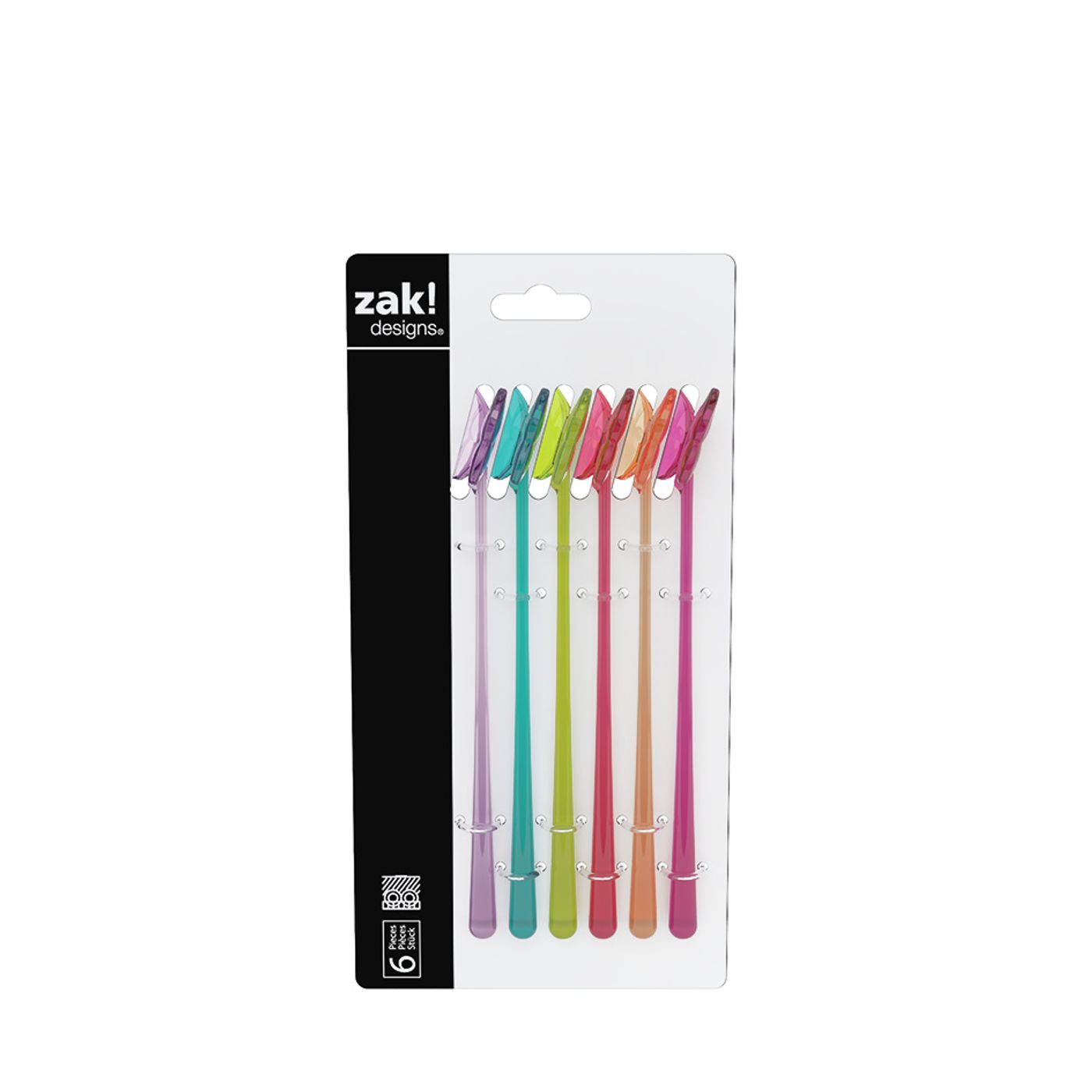 Set de 6 agitateurs papillons rainbow
