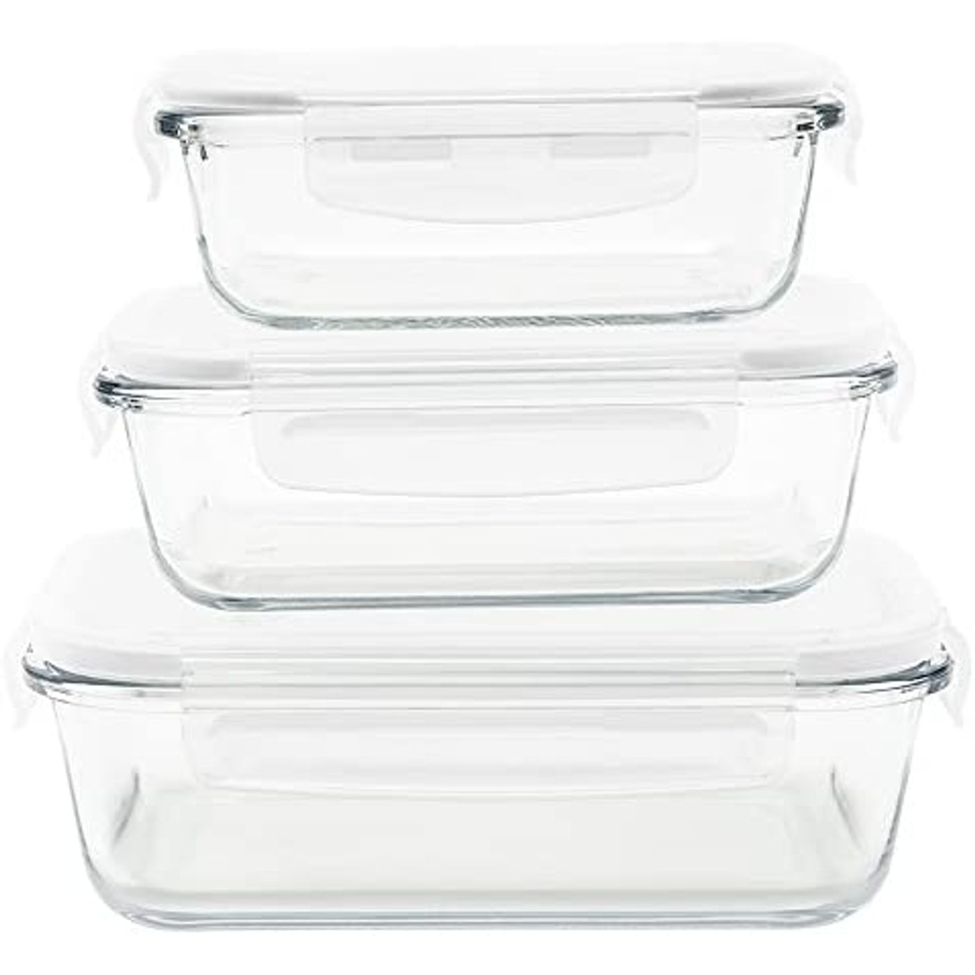 Set de 3 boîtes de conservation en verre