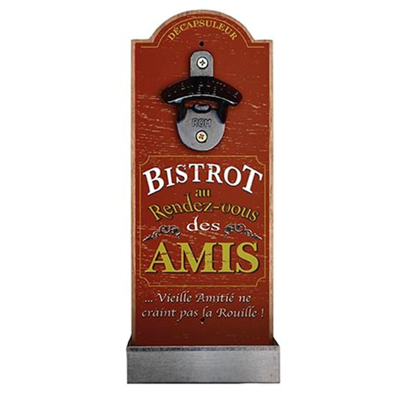 Décapsuleur mural BISTROT DES AMIS