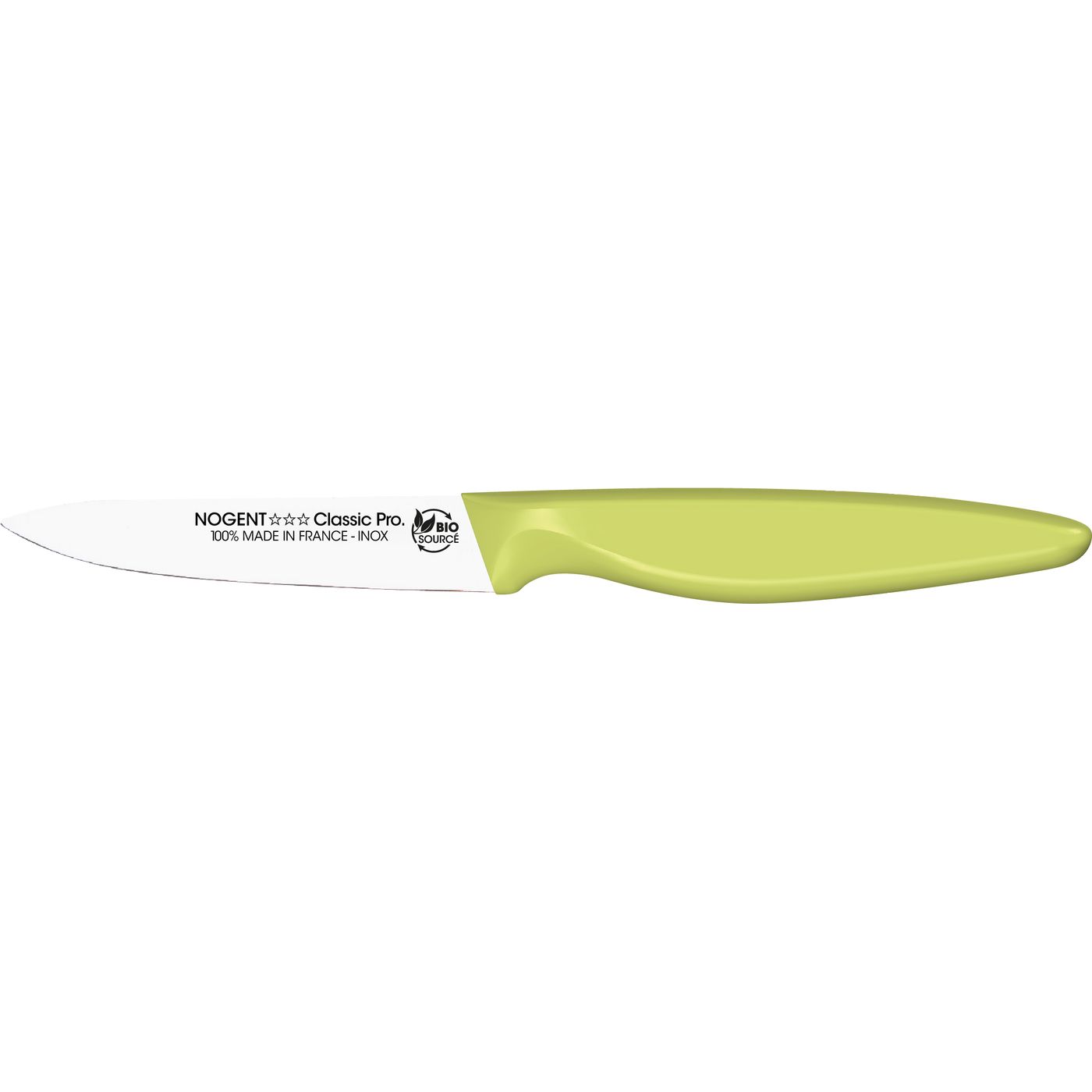 Couteau office classic pro vert 9cm lame lisse MANCHE BIO SOURCÉ