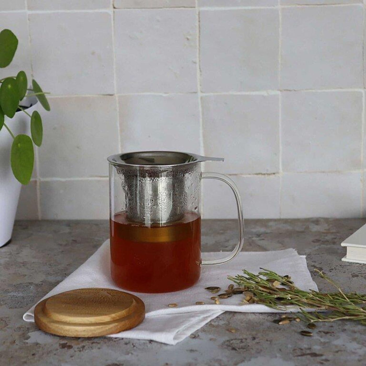Tisanière verre double paroi Gustave 35 cl