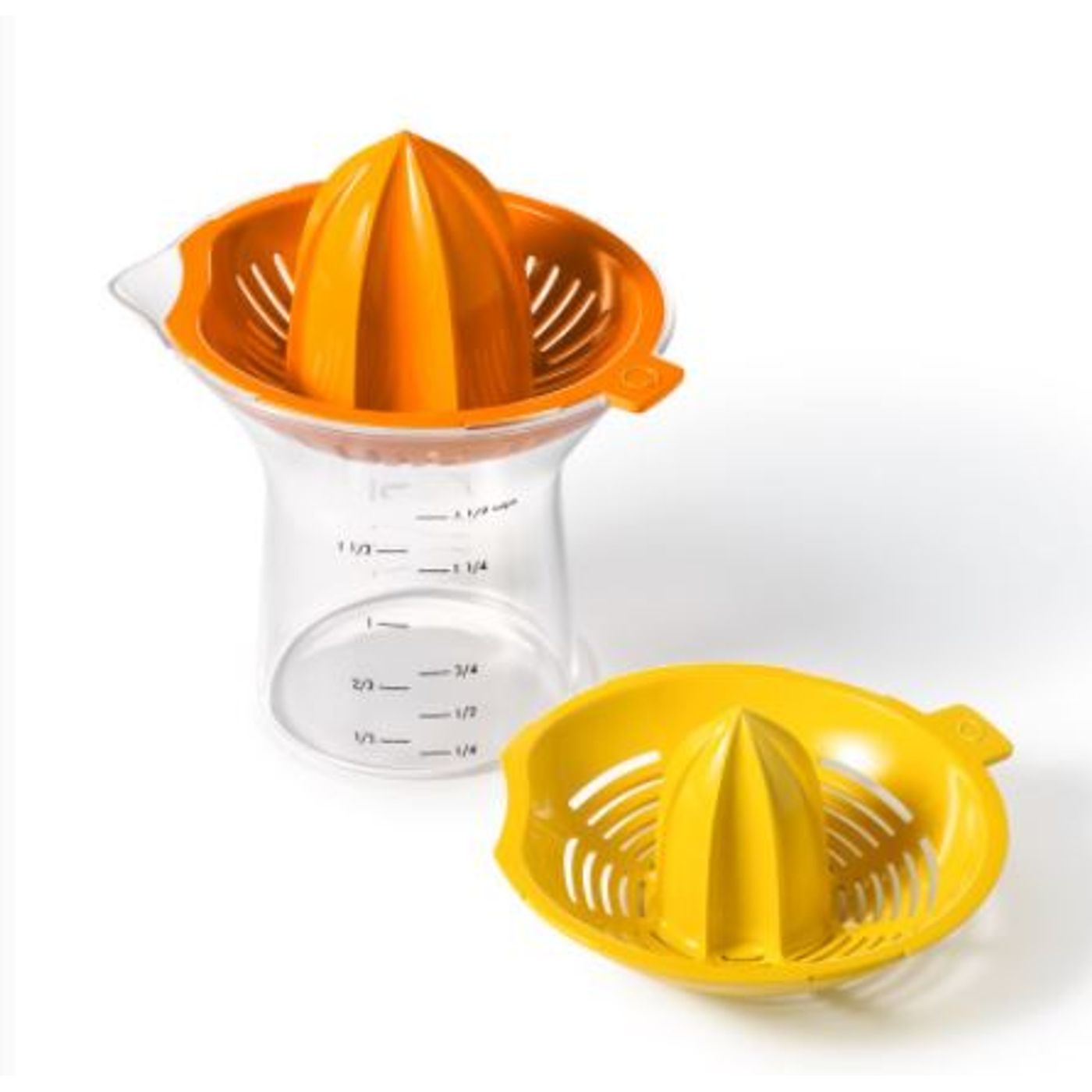 Presse citron et orange avec récipient doseur