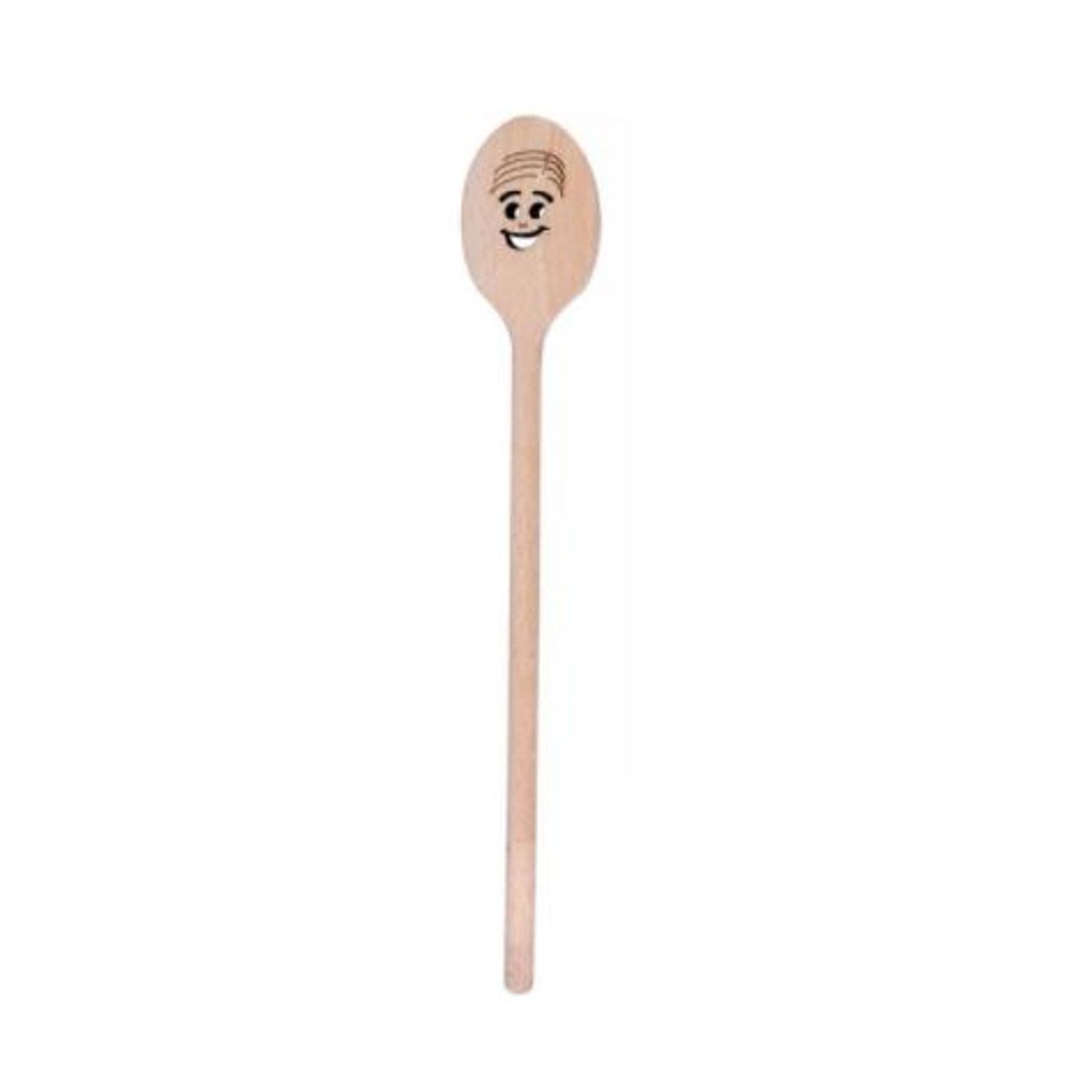 Cuillère ovale en bois Smiley