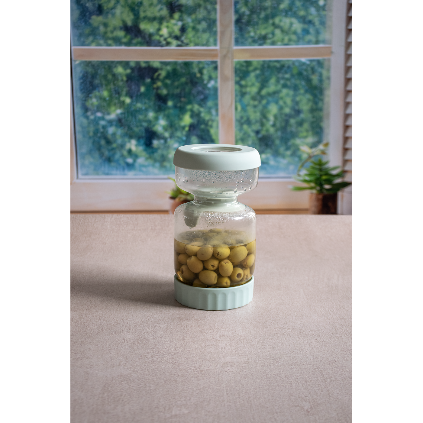 Bocal à cornichons avec séparateur 900 ml
